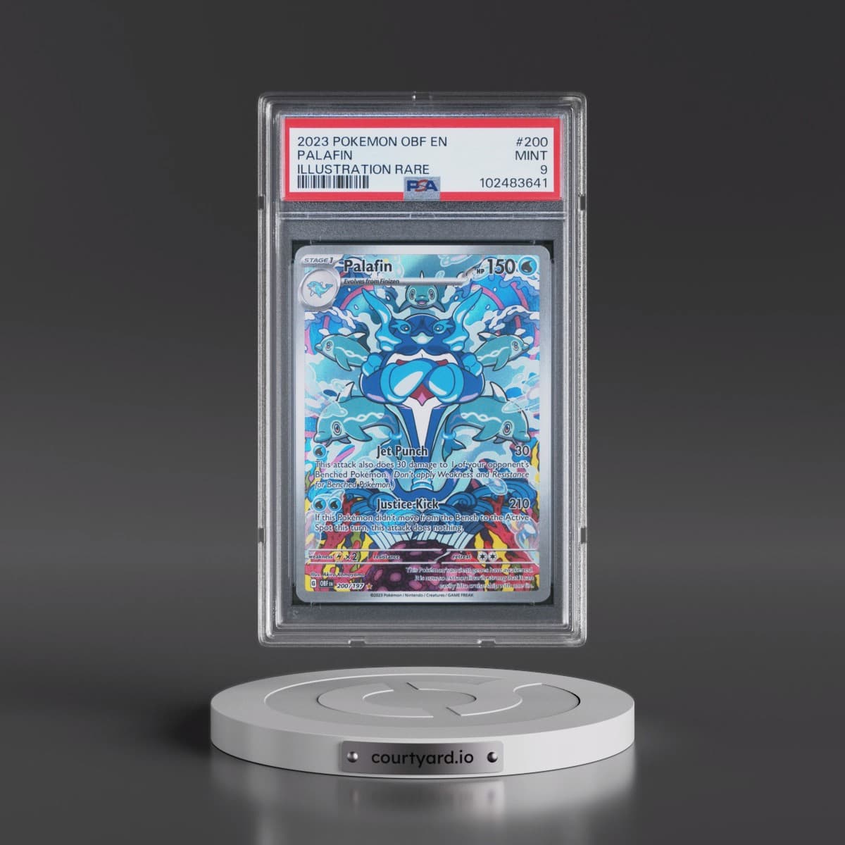 2023 Pokémon Obf EN-Obsidian Flames #200 Palafin - Illustration Rare (PSA 9 MINT)