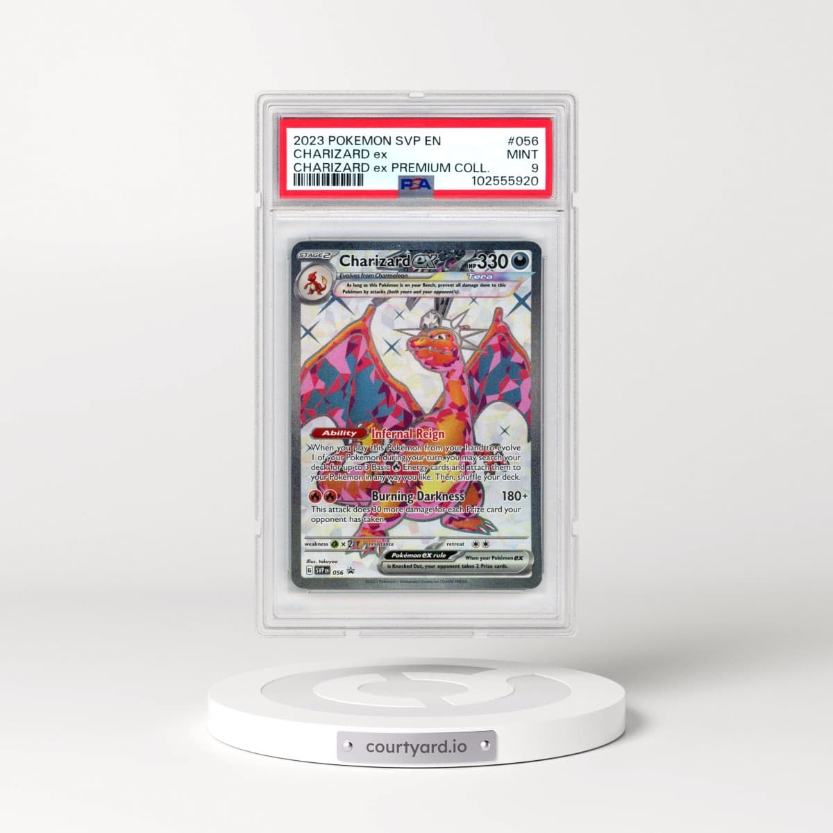 2023 Pokémon Svp EN-SV Black Star Promo #056 Charizard EX - Holo Charizard EX Premium Collection (PSA 9 MINT)