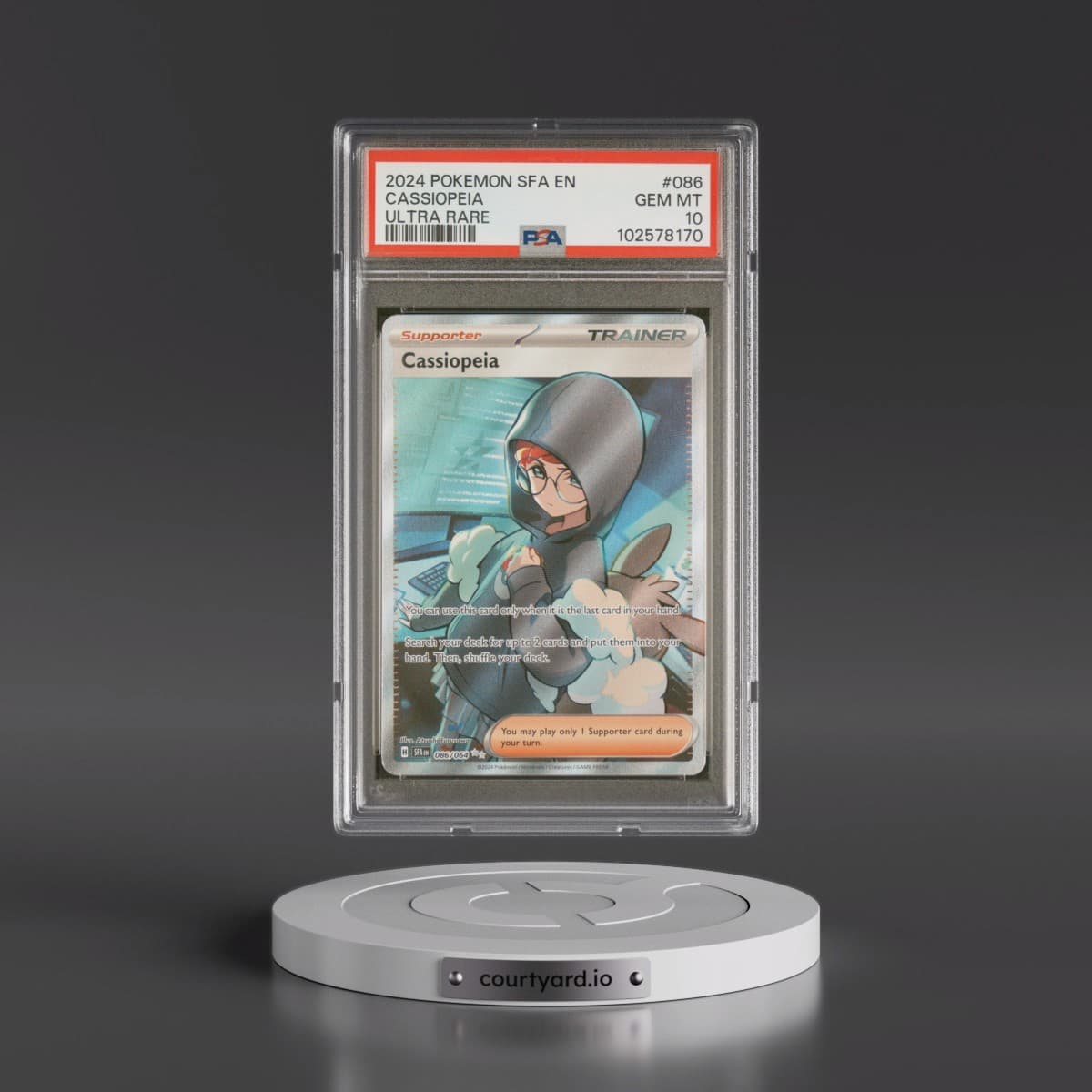 2024 Pokémon Sfa EN-Shrouded Fable #086 Cassiopeia - Ultra Rare (PSA 10 GEM MINT)