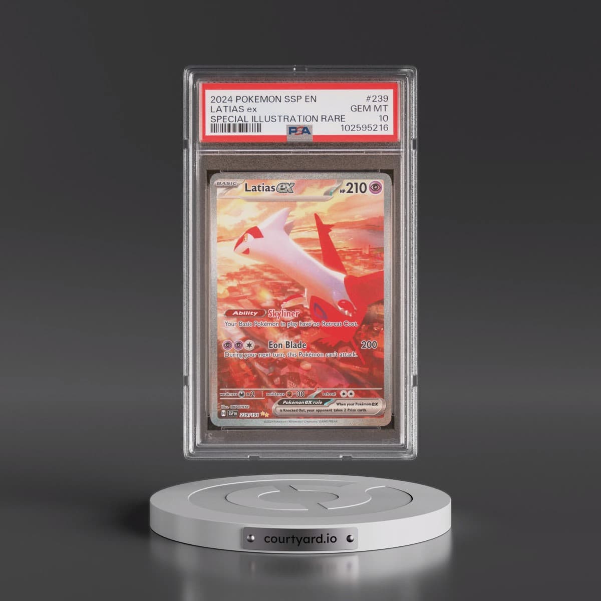 2024 Pokémon Ssp EN-Surging Sparks #239 Latias EX - Holo Special Illustration Rare (PSA 10 GEM MINT)