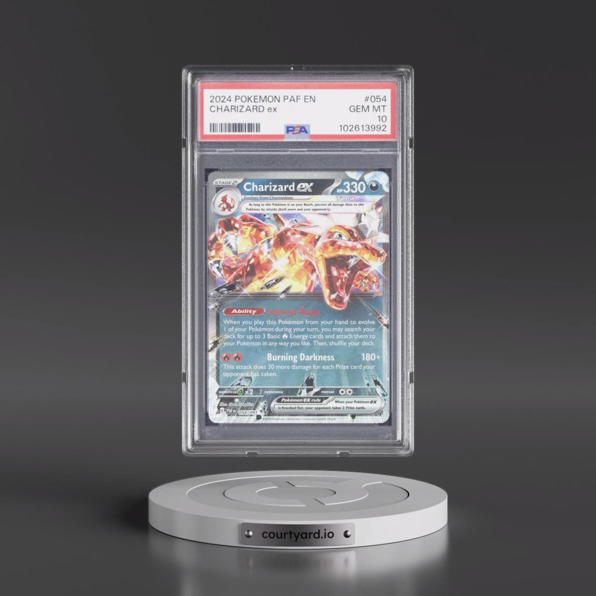 2024 Pokémon Paf EN-Paldean Fates #054 Charizard EX - Holo (PSA 10 GEM MINT)