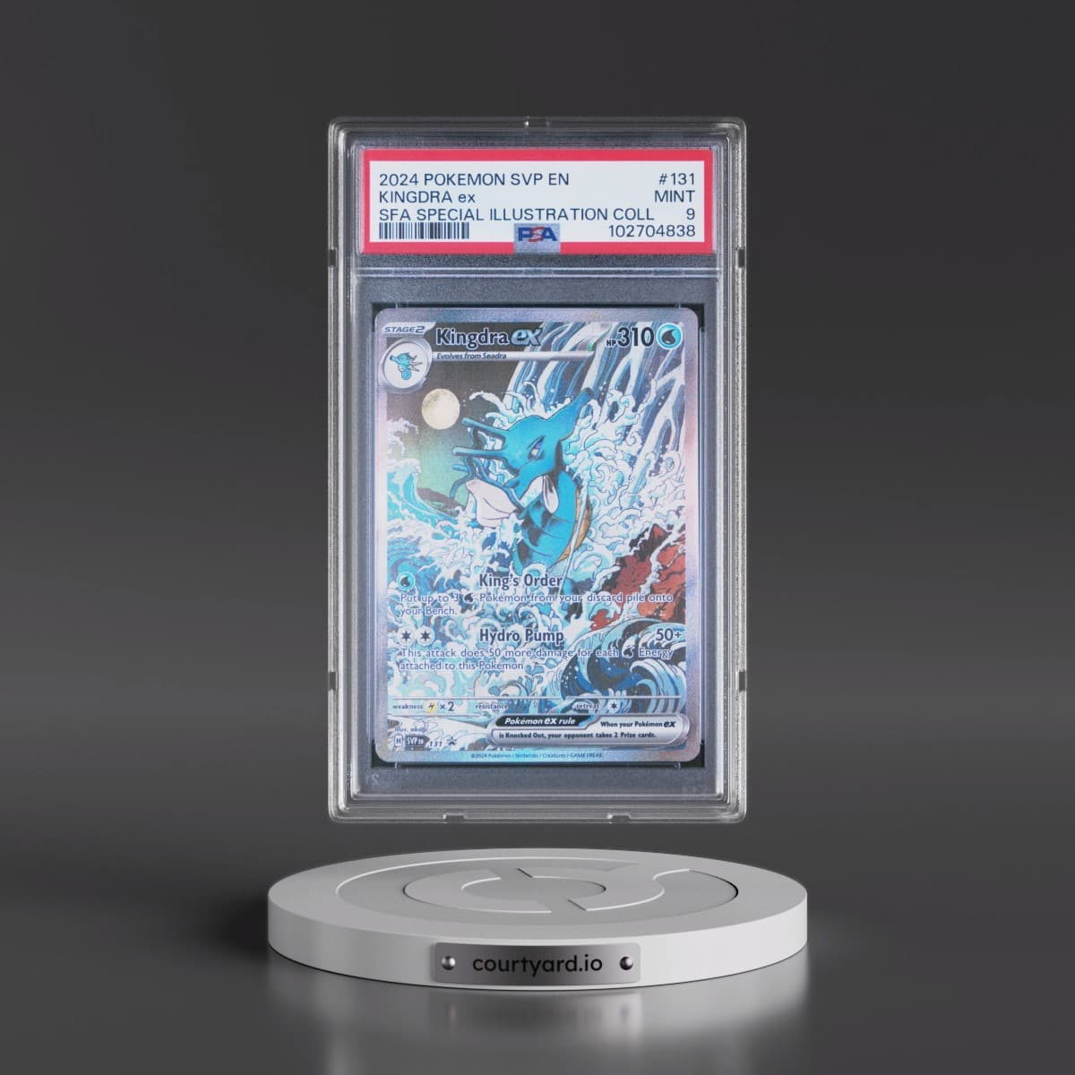 2024 Pokémon Svp EN-SV Black Star Promo #131 Kingdra EX - Holo Shrouded Fable Special Illustration Collection (PSA 9 MINT)