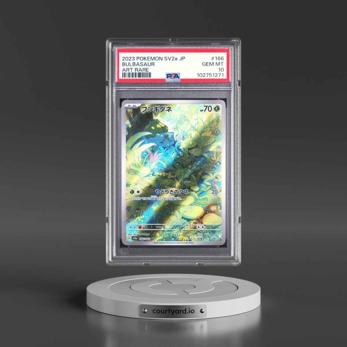2023 Pokémon Sv2a-Pokemon 151 #166 Bulbasaur - Art Rare (PSA 10 GEM MINT)