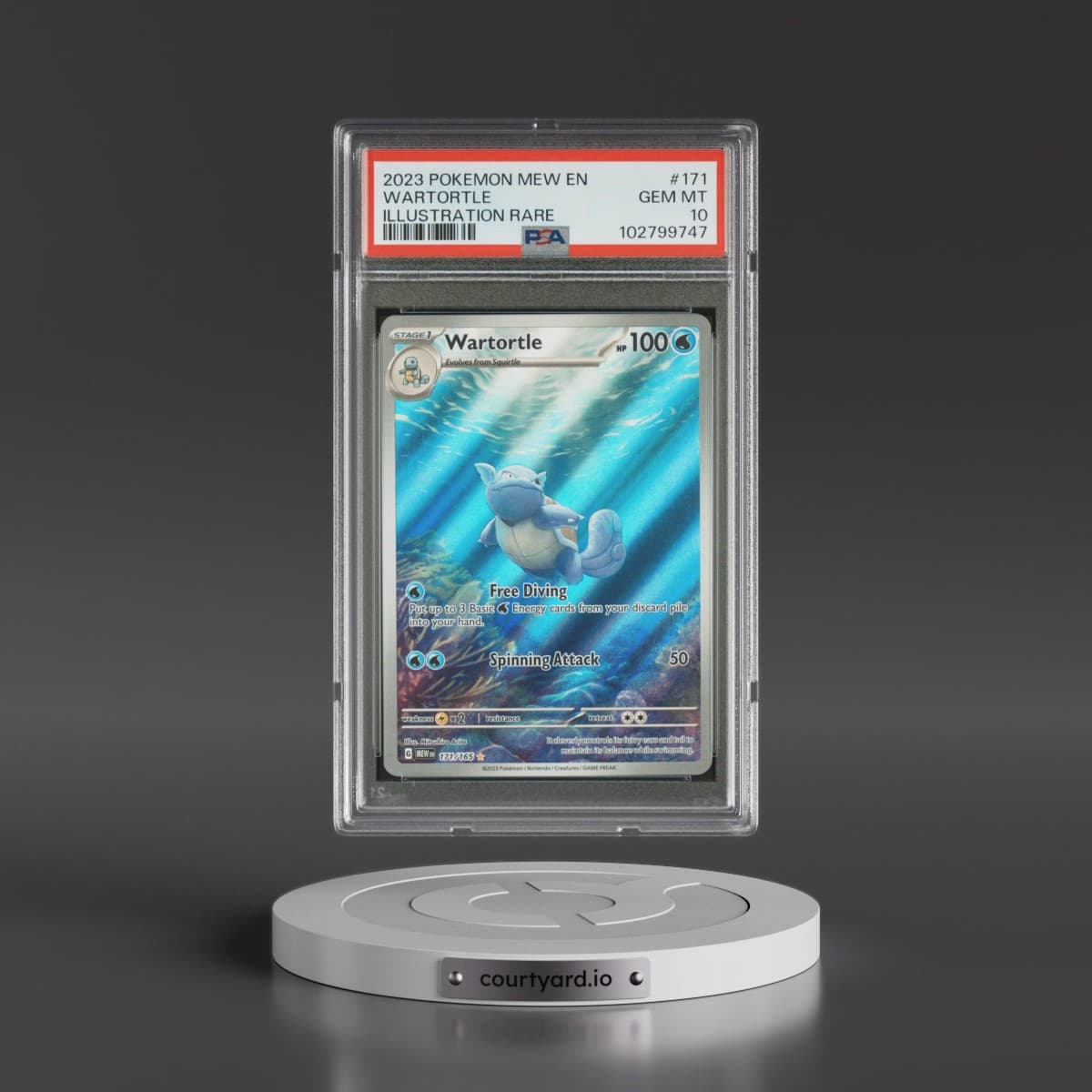 2023 Pokémon Mew EN-151 #171 Wartortle - Illustration Rare (PSA 10 GEM MINT)