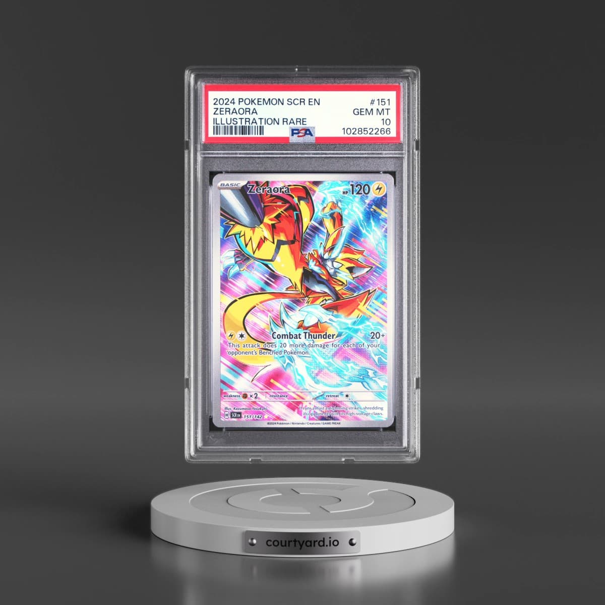 2024 Pokémon Scr EN-Stellar Crown #151 Zeraora - Illustration Rare (PSA 10 GEM MINT)