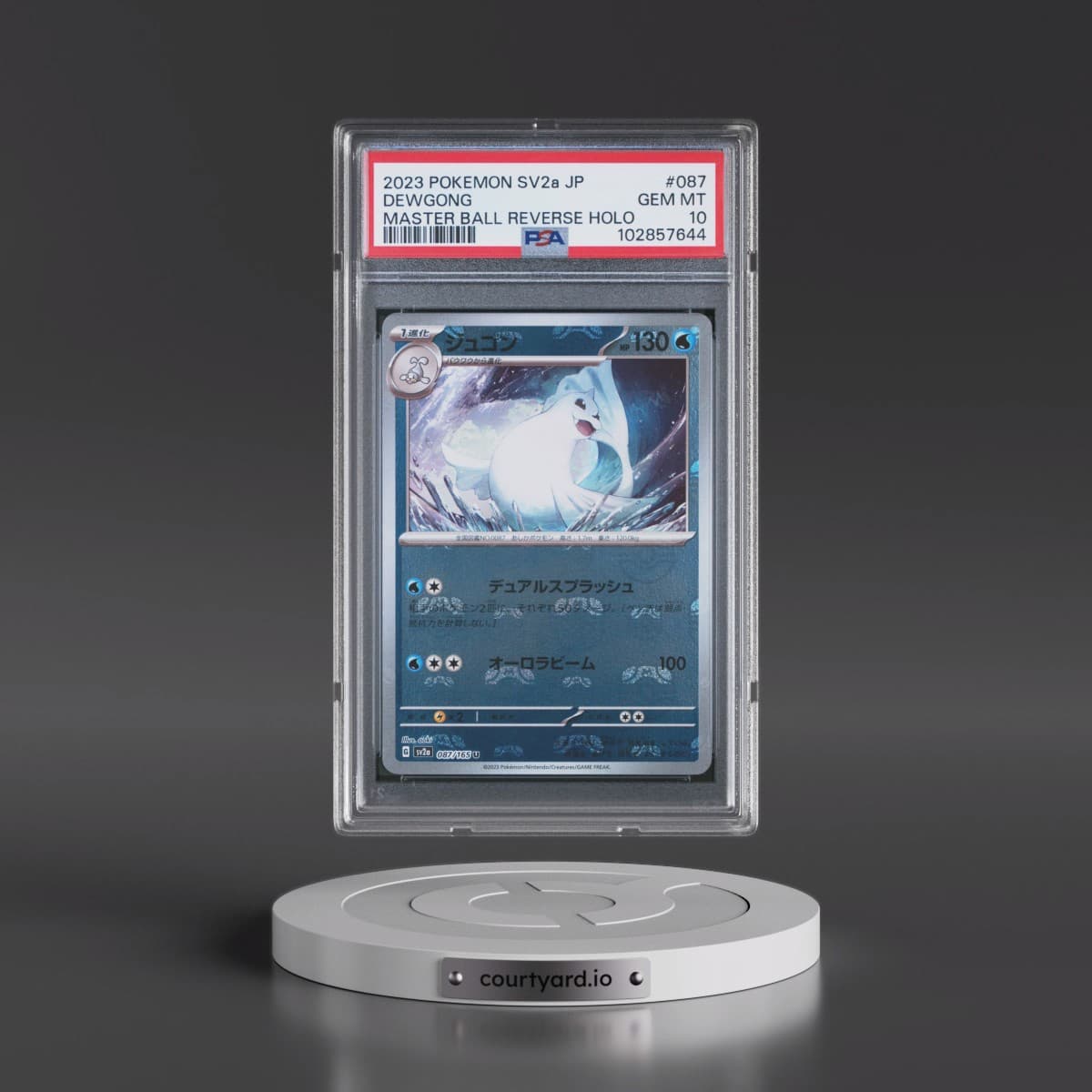 2023 Pokémon Sv2a-Pokémon 151 #087 Dewgong - Reverse Holo Master Ball (PSA 10 GEM MINT)