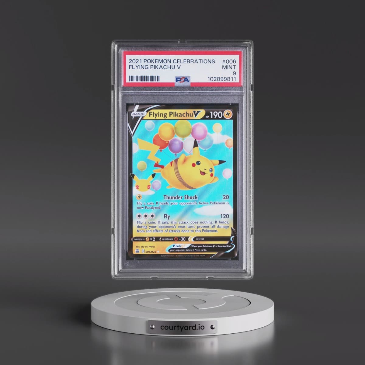 2021 Pokémon Celebrations #006 Flying Pikachu V - Holo (PSA 9 MINT)