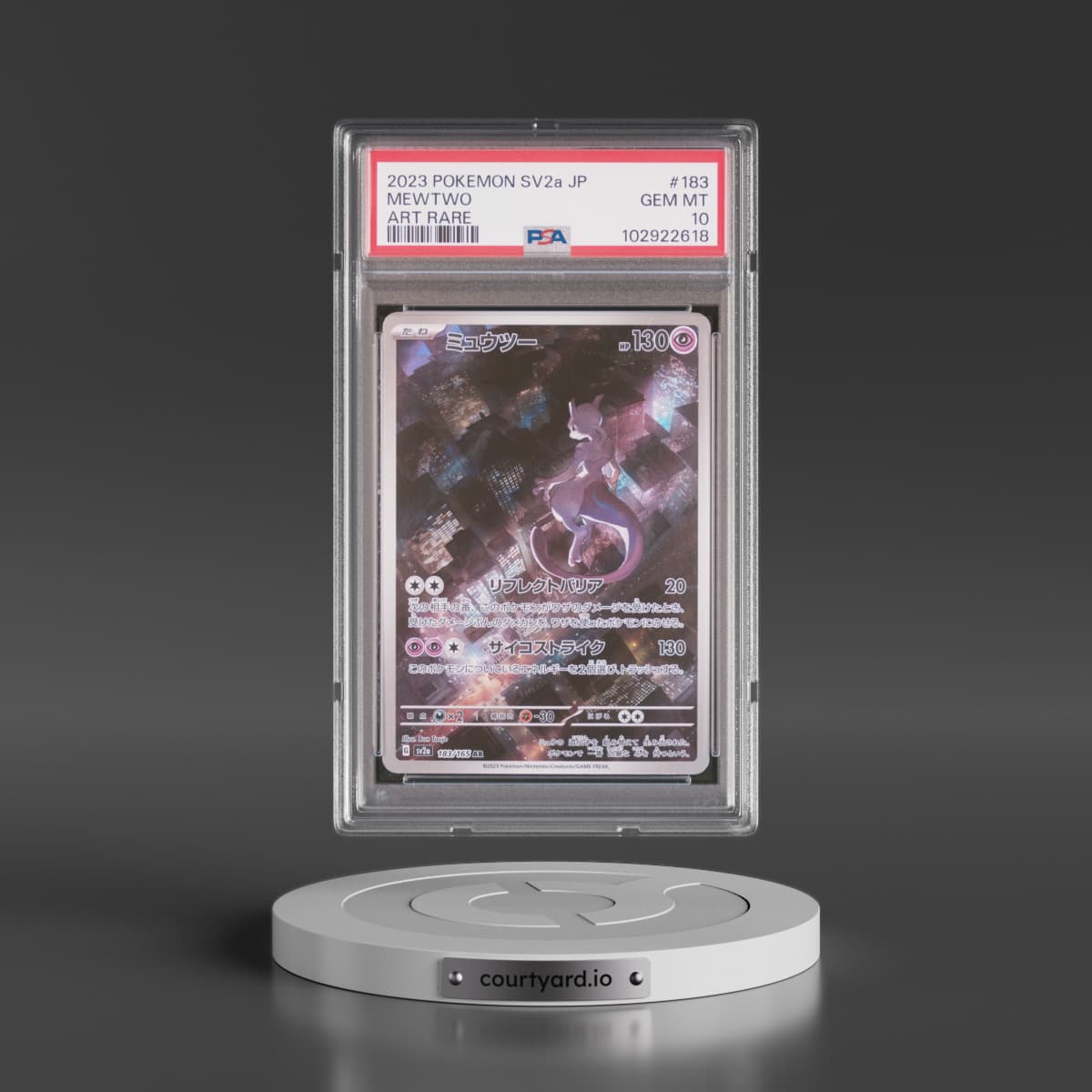2023 Pokémon Sv2a-Pokemon 151 #183 Mewtwo - Art Rare (PSA 10 GEM MINT)
