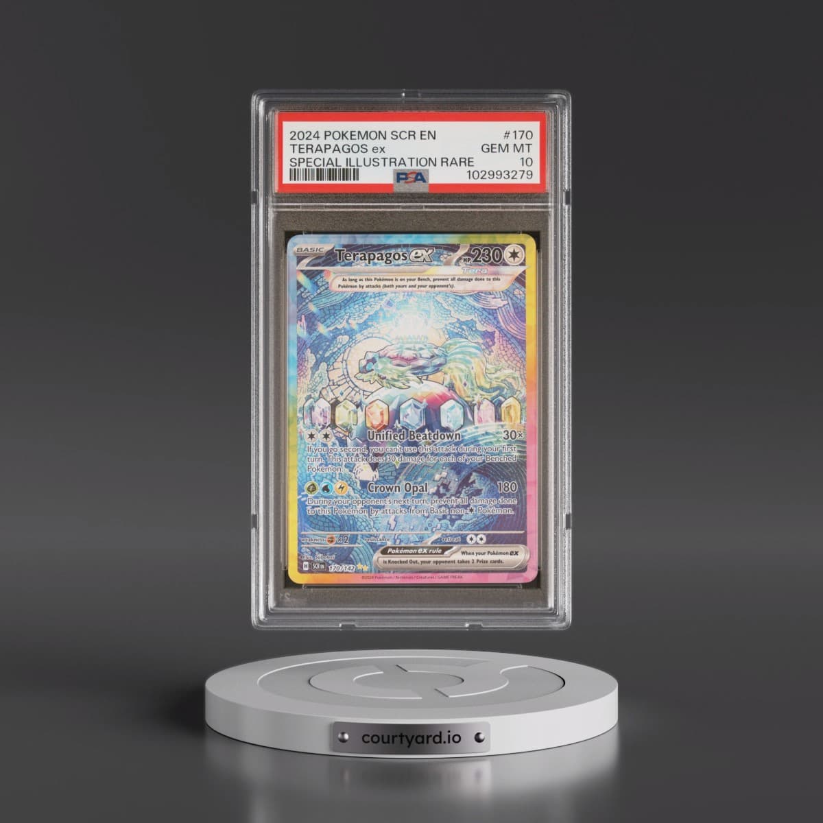 2024 Pokémon Scr EN-Stellar Crown #170 Terapagos EX - Holo Special Illustration Rare (PSA 10 GEM MINT)