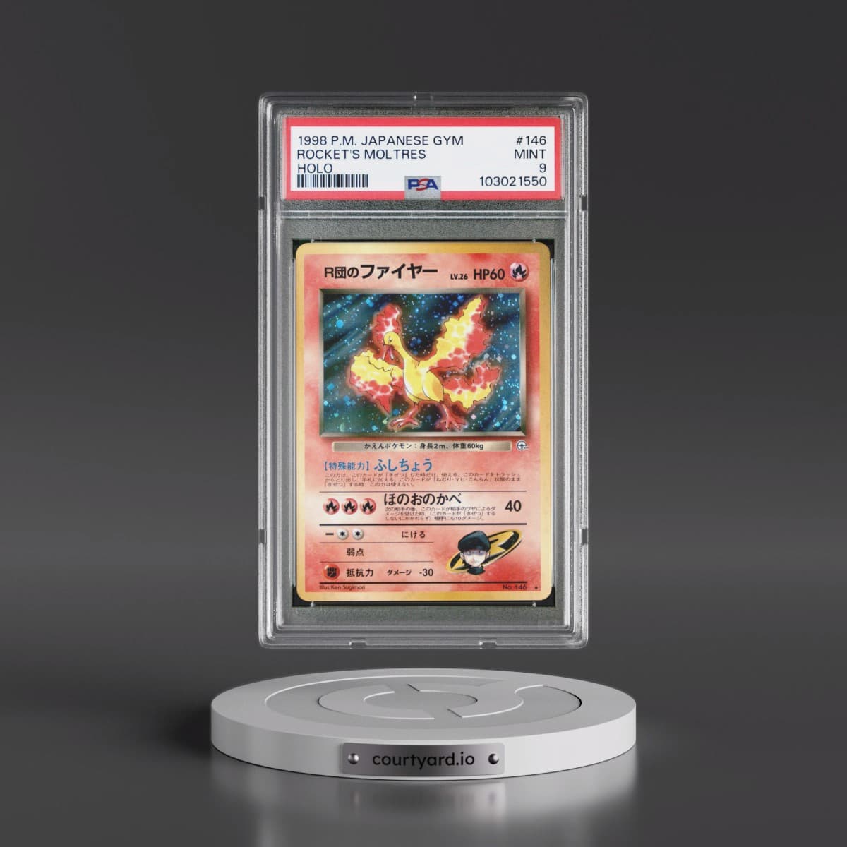 1998 Pokémon Gym #146 Rocket's Moltres - Holo (PSA 9 MINT)
