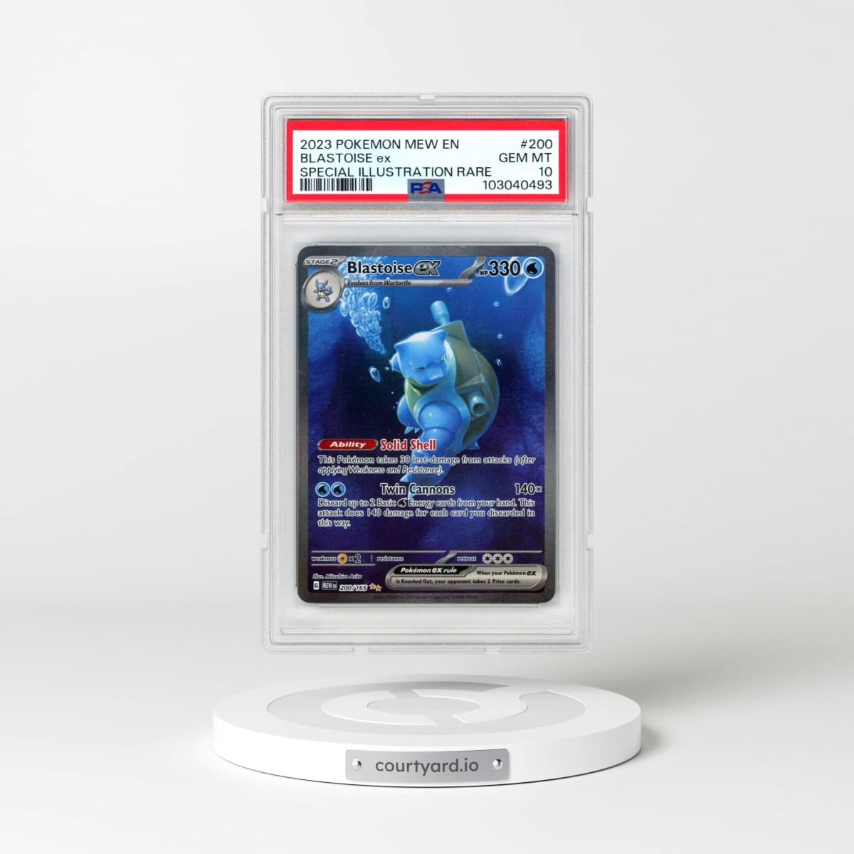 2023 Pokémon Mew EN-151 #200 Blastoise EX - Holo Special Illustration Rare (PSA 10 GEM MINT)