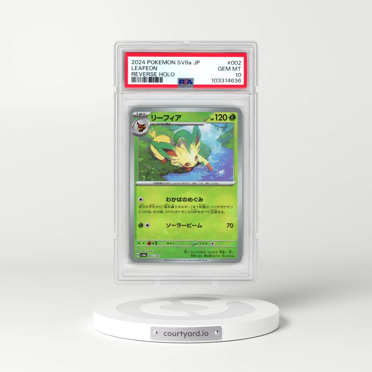 2024 Pokémon Sv8a-Terastal Fest EX #002 Leafeon - Reverse Holo (PSA 10 GEM MINT)