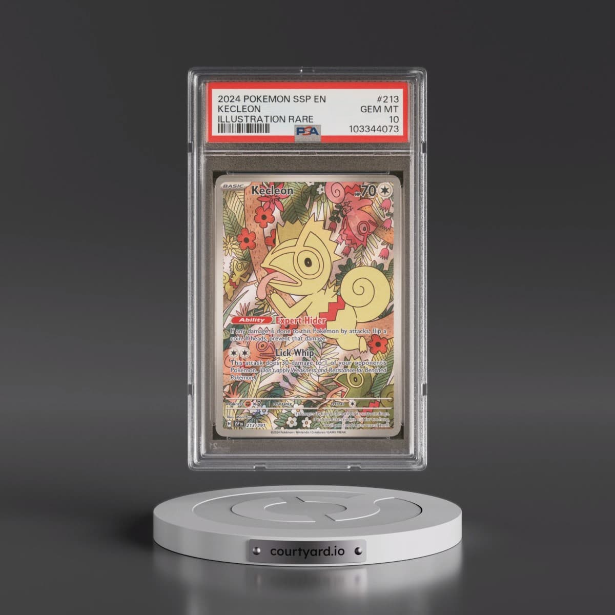 2024 Pokémon Ssp EN-Surging Sparks #213 Kecleon - Illustration Rare (PSA 10 GEM MINT)