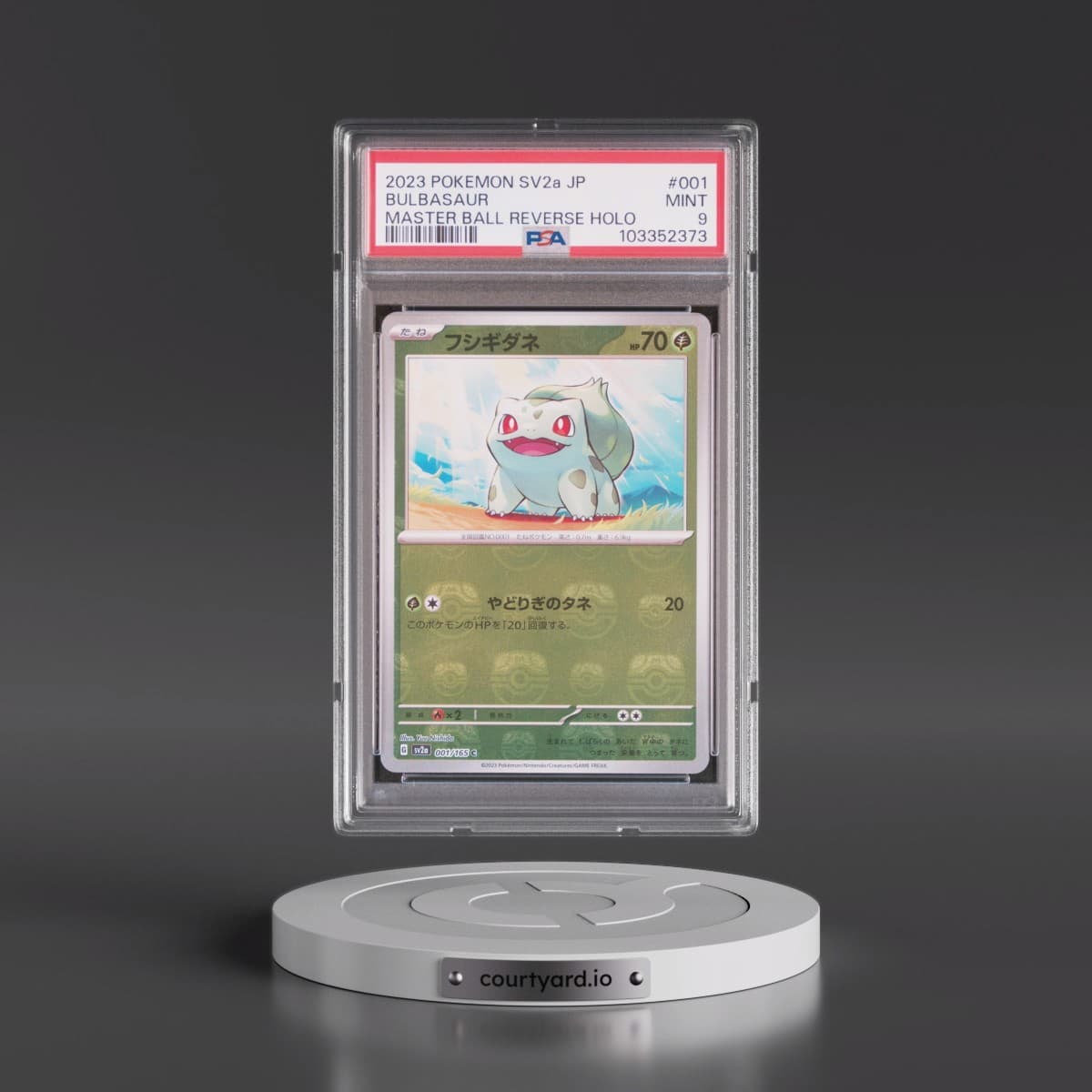 2023 Pokémon Sv2a-Pokémon 151 #001 Bulbasaur - Reverse Holo Master Ball (PSA 9 MINT)