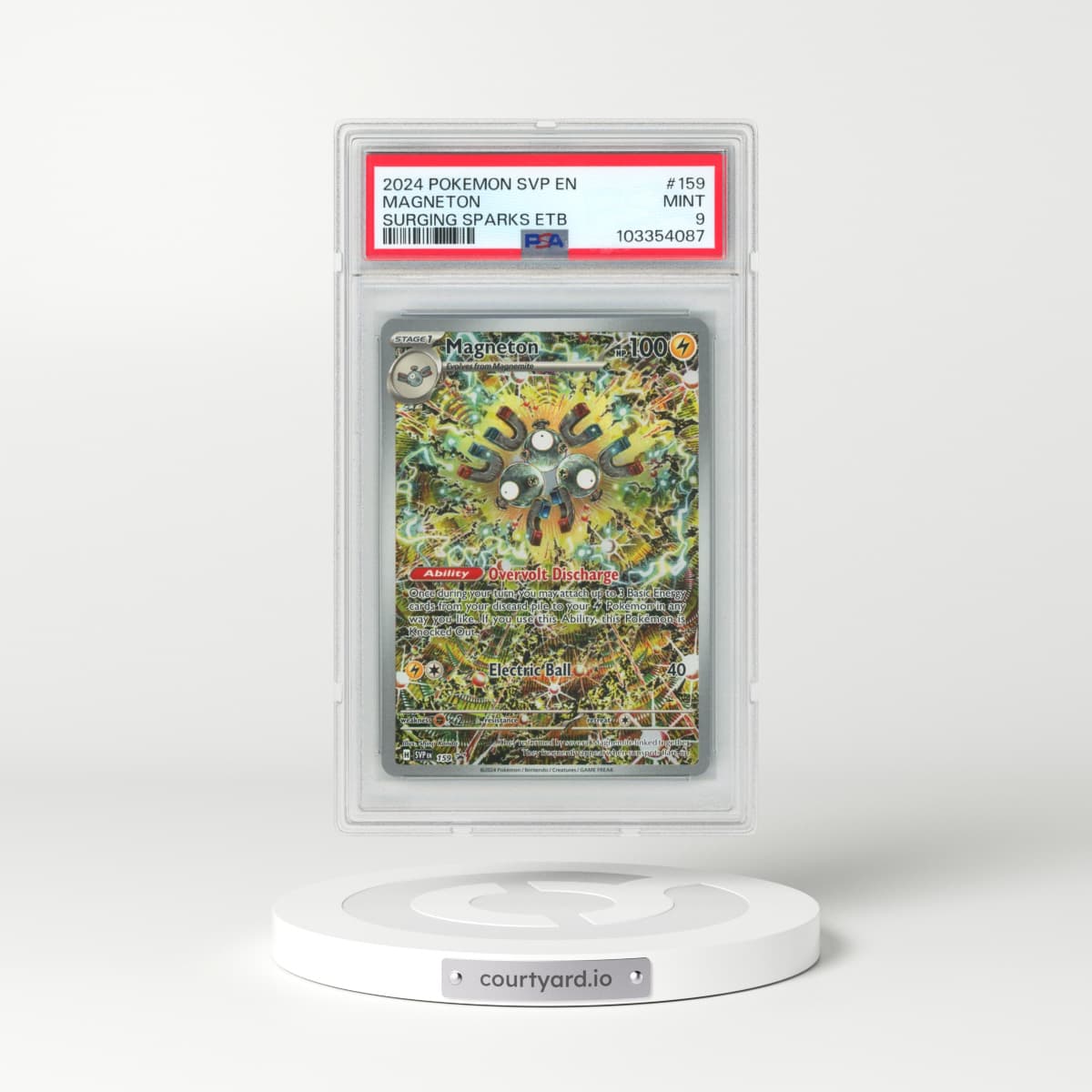 2024 Pokémon Svp EN-SV Black Star Promo #159 Magneton - Surging Sparks Elite Trainer Box (PSA 9 MINT)
