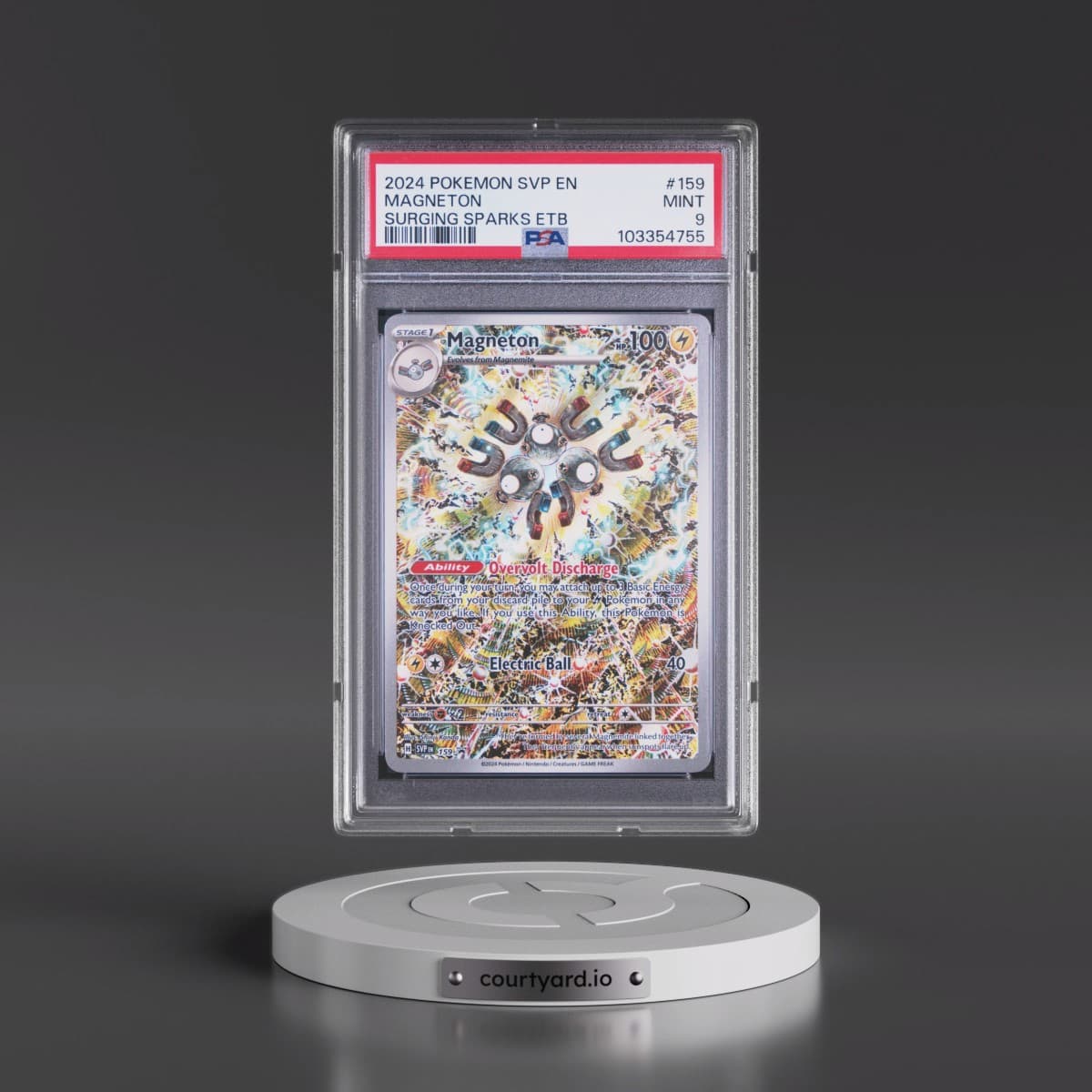2024 Pokémon Svp EN-SV Black Star Promo #159 Magneton - Surging Sparks Elite Trainer Box (PSA 9 MINT)