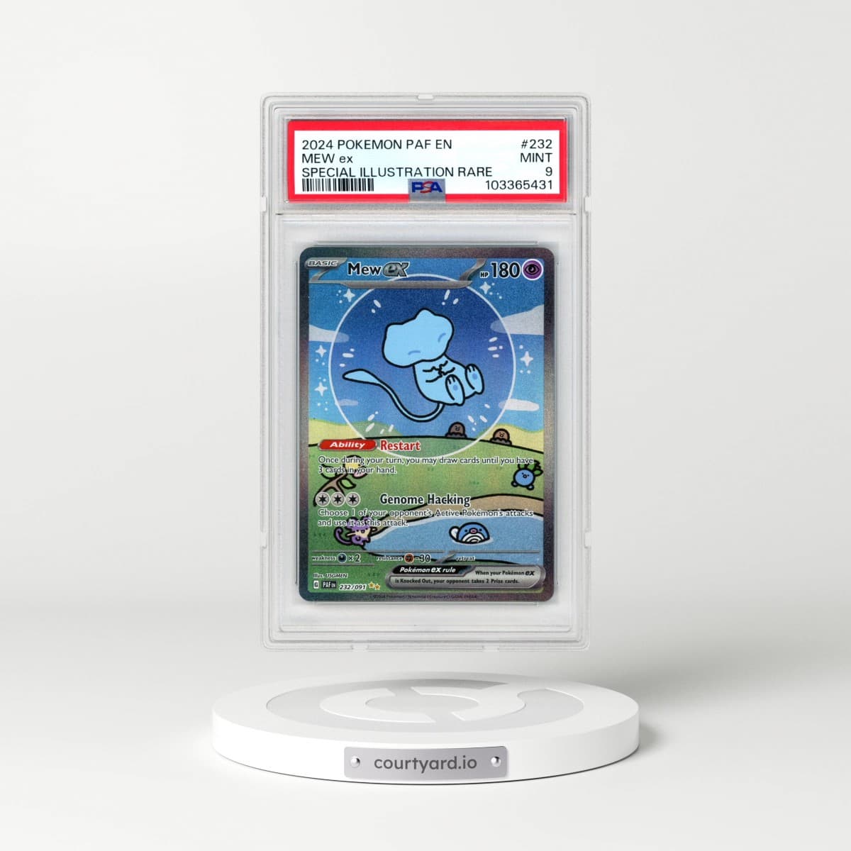2024 Pokémon Paf EN-Paldean Fates #232 Mew EX - Holo Special Illustration Rare (PSA 9 MINT)
