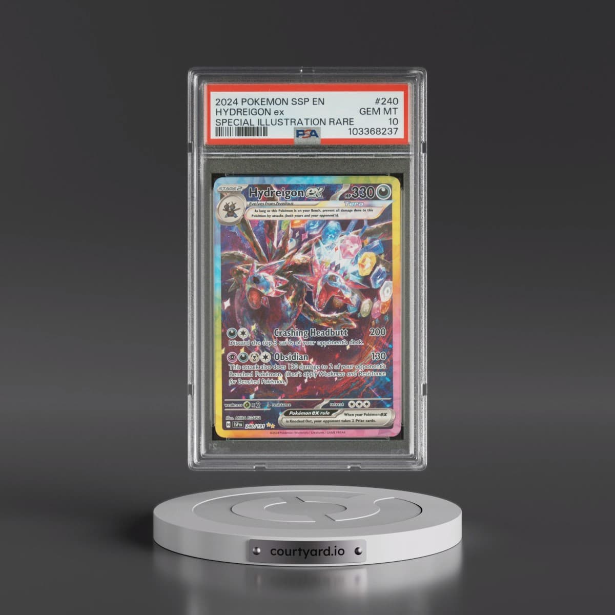 2024 Pokémon Ssp EN-Surging Sparks #240 Hydreigon EX - Holo Special Illustration Rare (PSA 10 GEM MINT)
