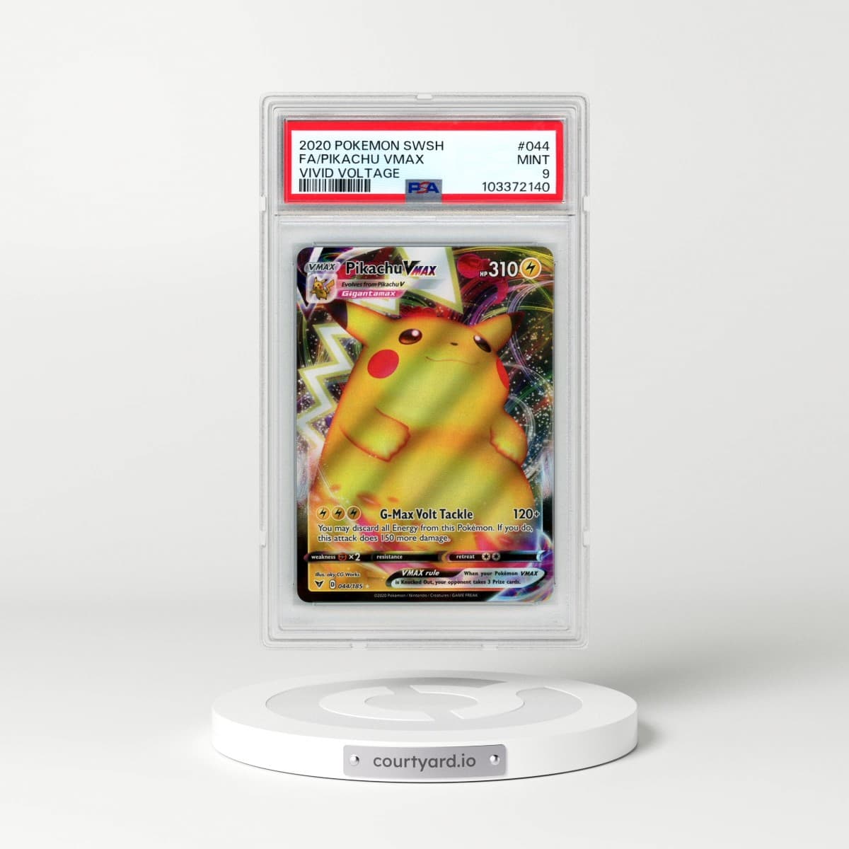 2020 Pokémon Sword & Shield Vivid Voltage #044 Pikachu Vmax - Full Art (PSA 9 MINT)