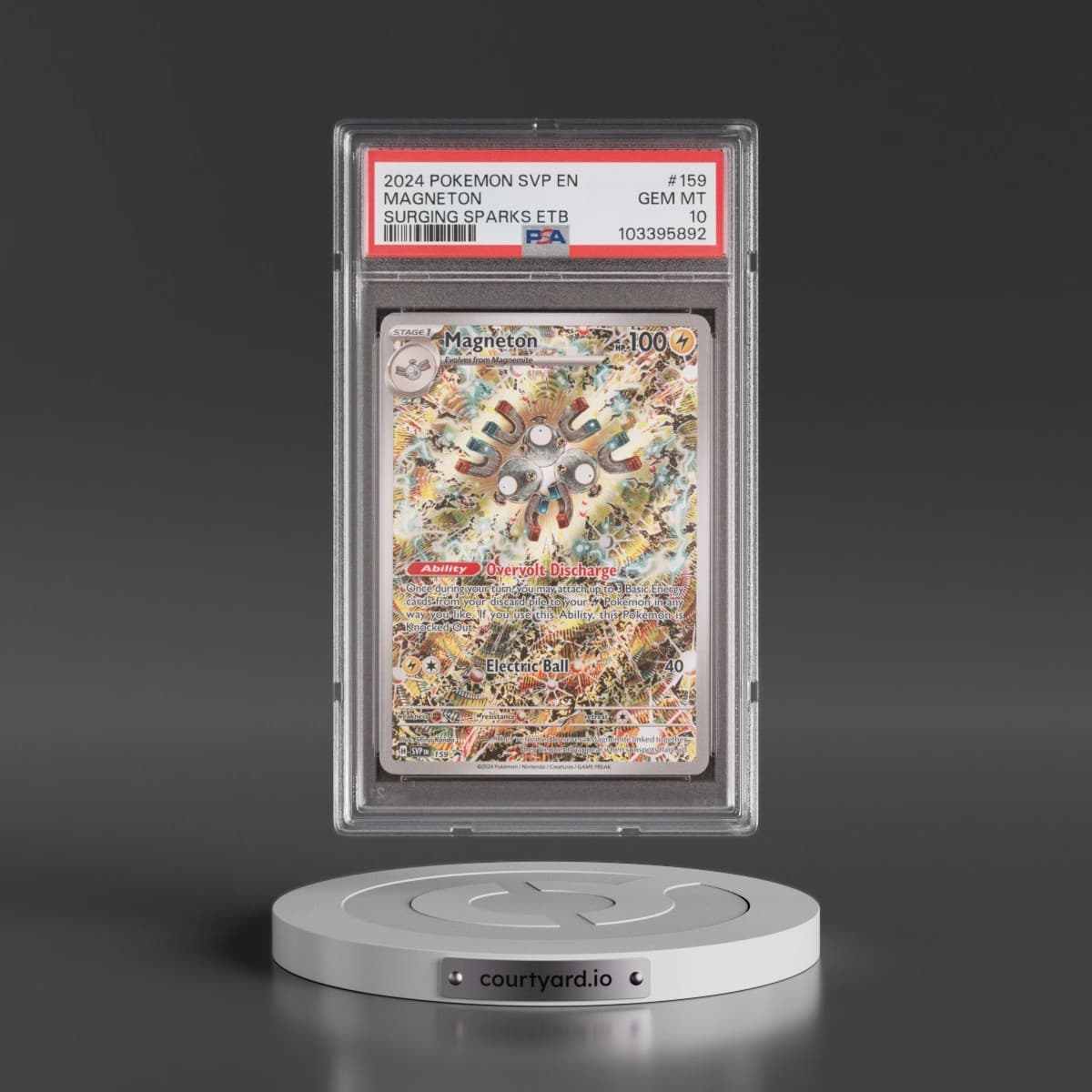 2024 Pokémon Svp EN-SV Black Star Promo #159 Magneton - Surging Sparks Elite Trainer Box (PSA 10 GEM MINT)