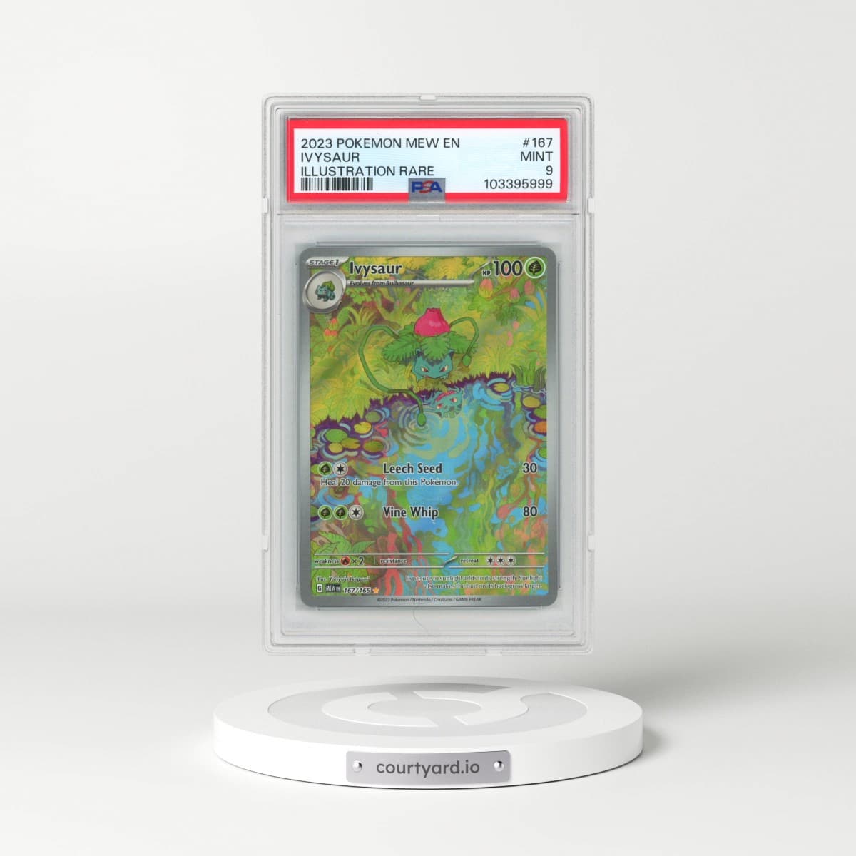 2023 Pokémon Mew EN-151 #167 Ivysaur - Illustration Rare (PSA 9 MINT)