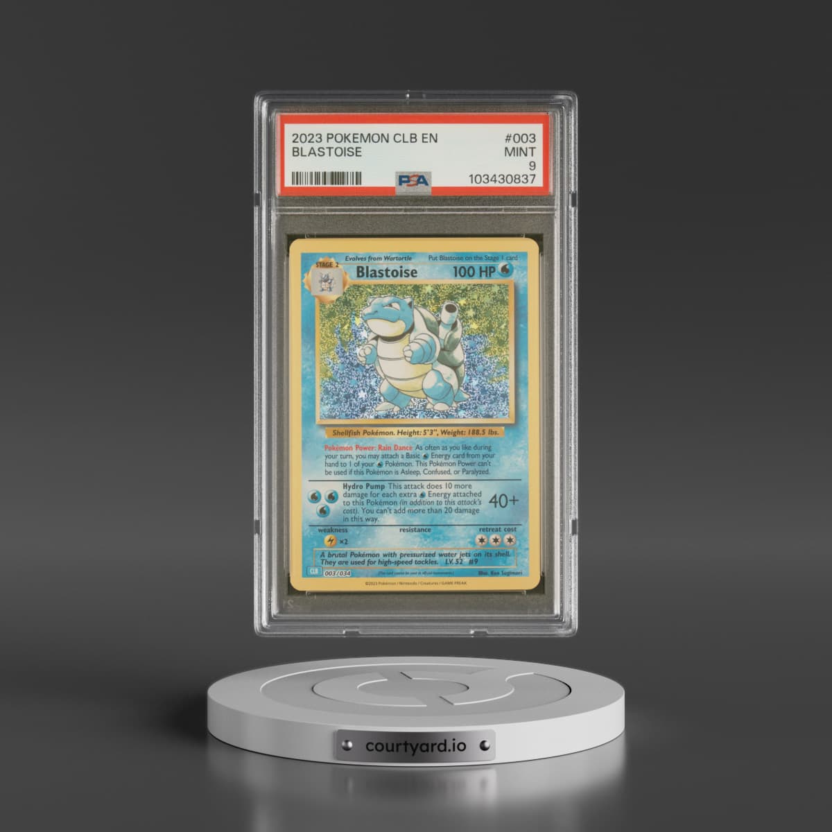 2023 Pokémon Clb-Trading Card Game Classic Blastoise & Suicune EX Deck #003 Blastoise (PSA 9 MINT)