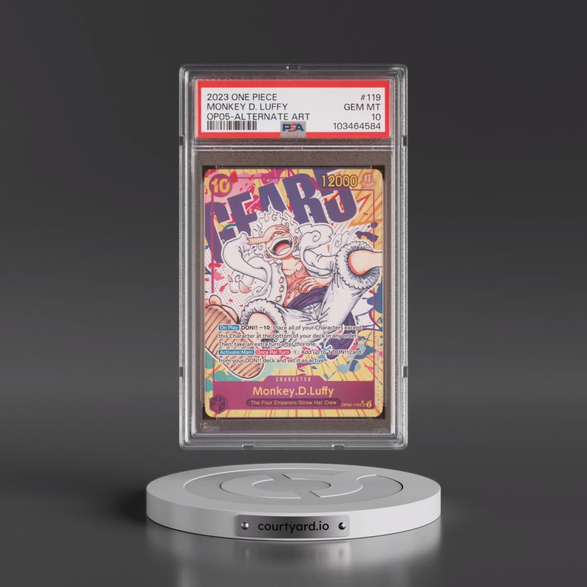 2023 One Piece Awakening of the New Era #119 Monkey D. Luffy - Alternate Art (PSA 10 GEM MINT)