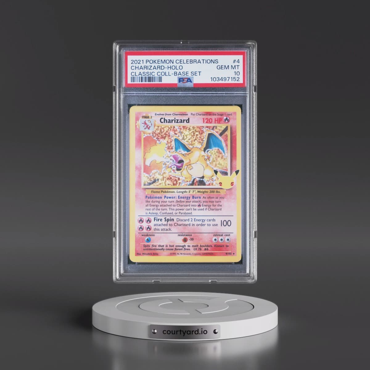 2021 Pokémon Celebrations Classic Collection #4 Charizard - Holo (PSA 10 GEM MINT)