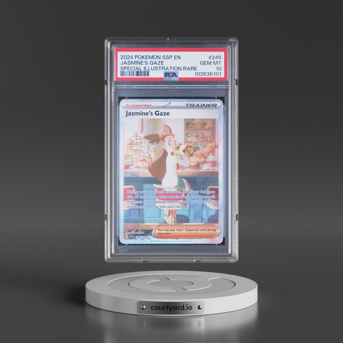 2024 Pokémon Ssp EN-Surging Sparks #245 Jasmine's Gaze - Special Illustration Rare (PSA 10 GEM MINT)