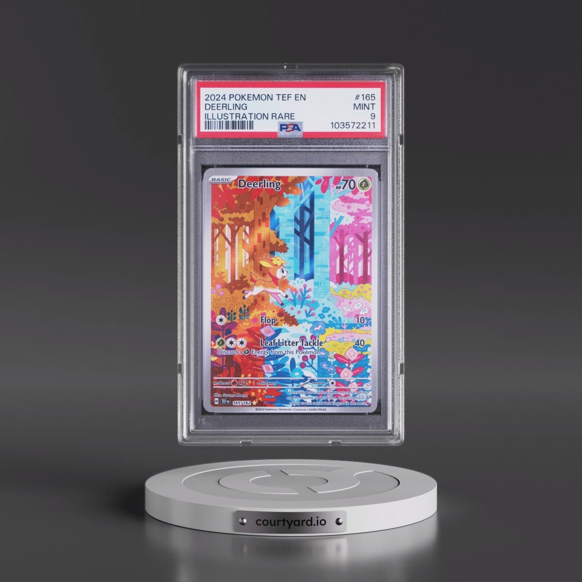 2024 Pokémon Tef EN-Temporal Forces #165 Deerling - Illustration Rare (PSA 9 MINT)