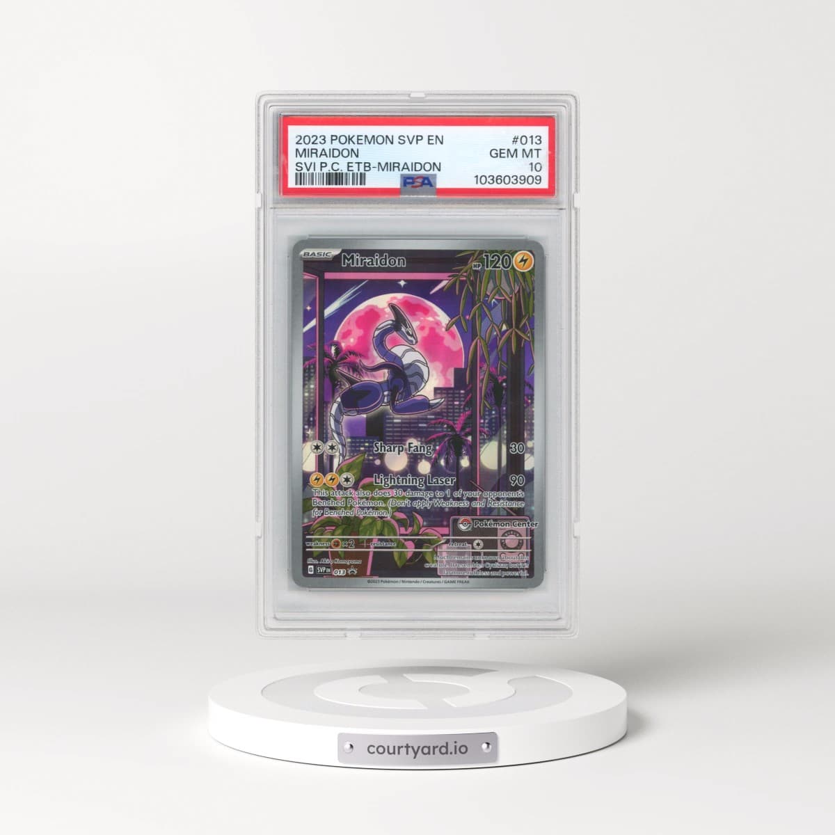 2023 Pokémon Svp EN-SV Black Star Promo #013 Miraidon - Scarlet & Violet Pokemon Center Elite Trainer Box-Miraidon (PSA 10 GEM MINT)