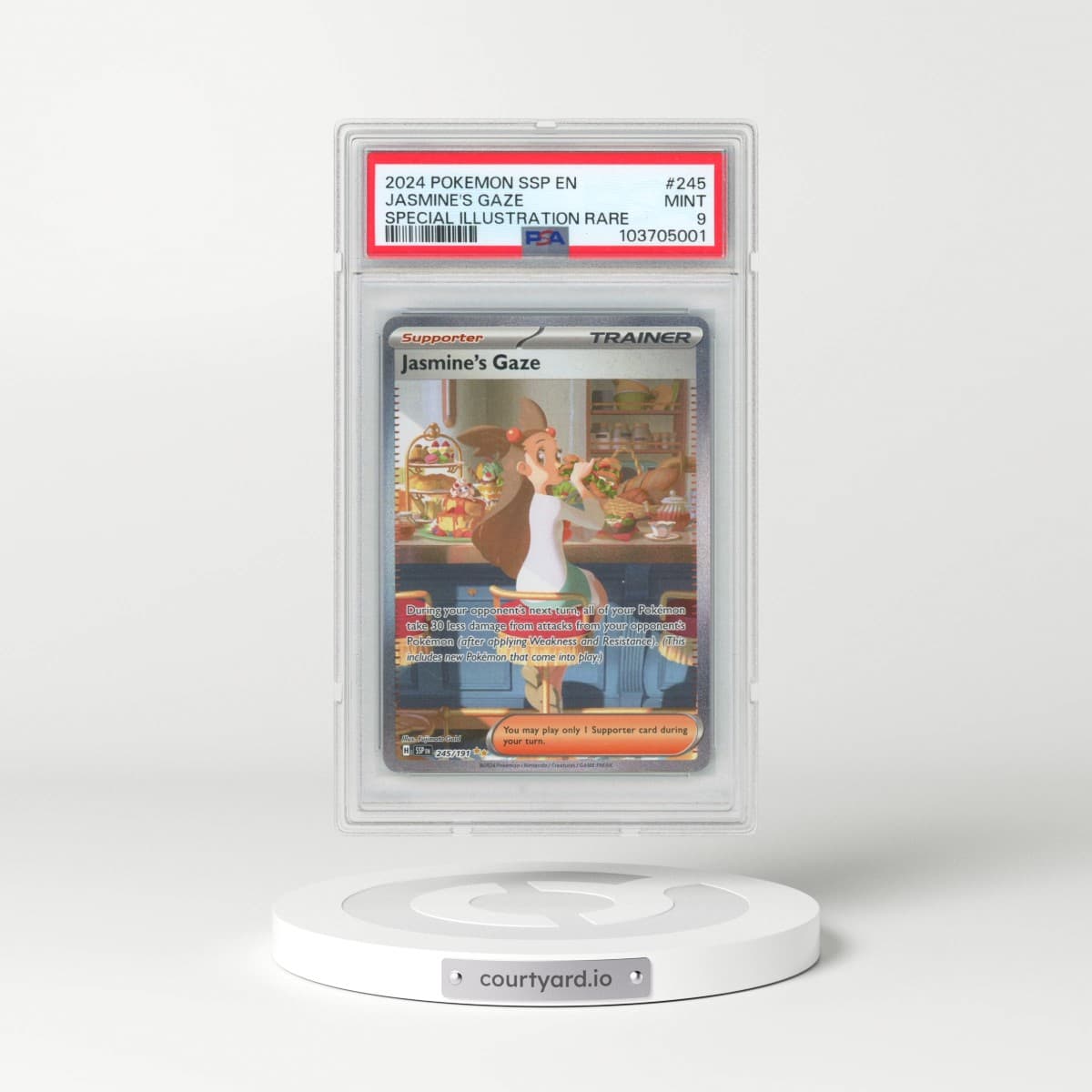 2024 Pokémon Ssp EN-Surging Sparks #245 Jasmine's Gaze - Special Illustration Rare (PSA 9 MINT)