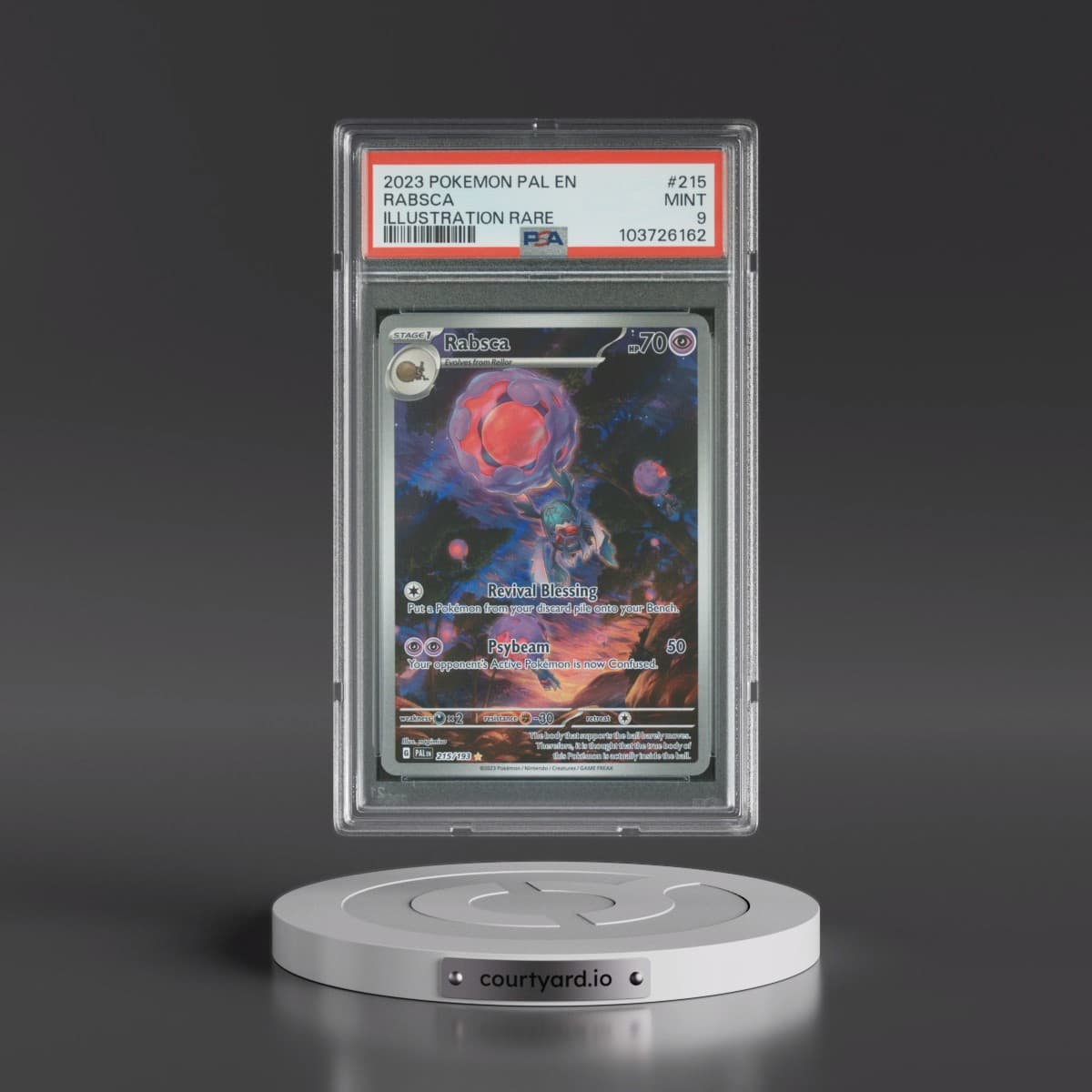 2023 Pokémon Pal EN-Paldea Evolved #215 Rabsca - Illustration Rare (PSA 9 MINT)