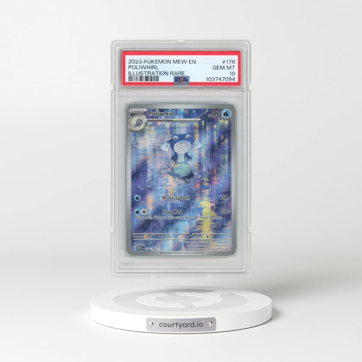 2023 Pokémon Mew EN-151 #176 Poliwhirl - Illustration Rare (PSA 10 GEM MINT)