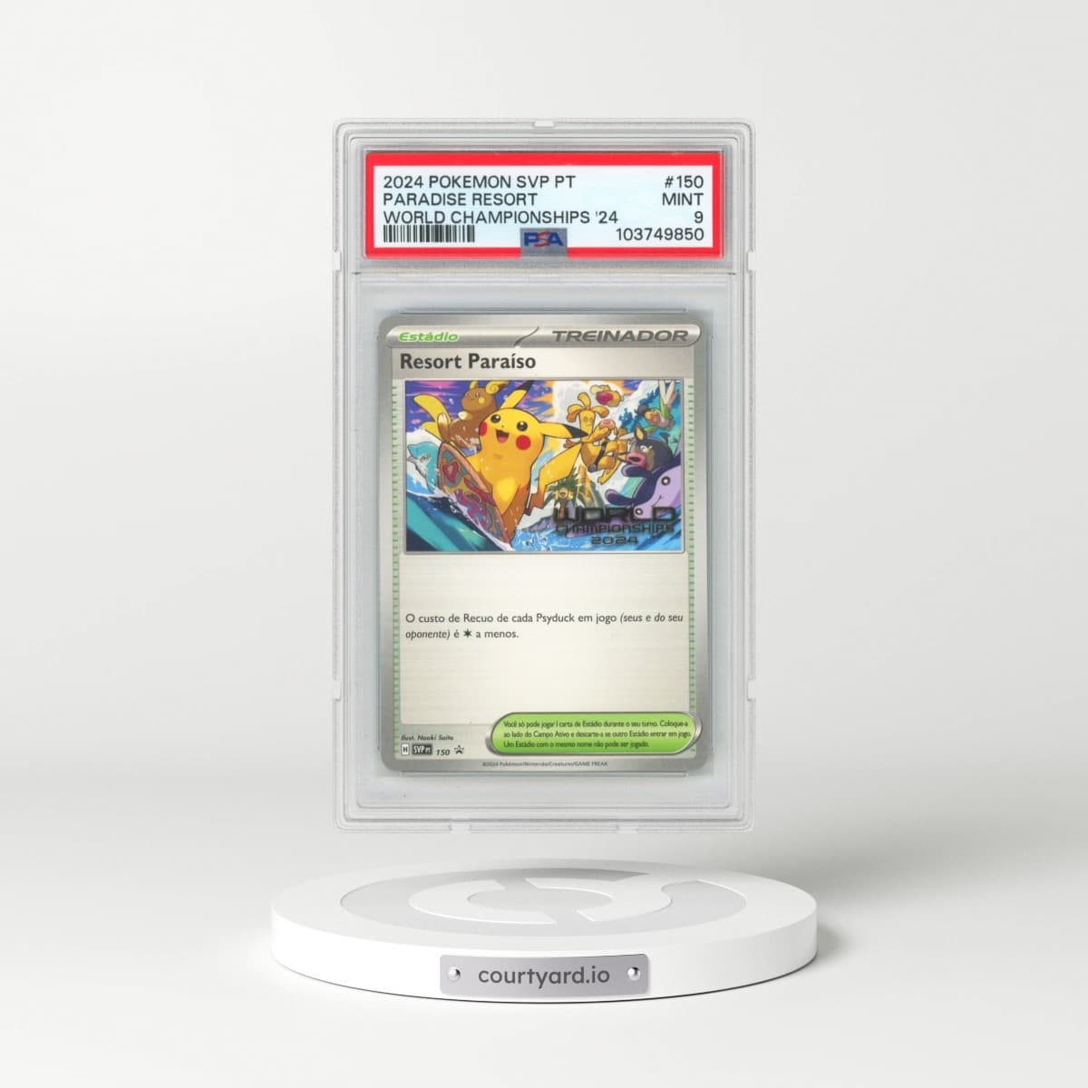 2024 Pokémon Svp PT-SV Black Star Promo #150 Paradise Resort - World Championships 2024 (PSA 9 MINT)
