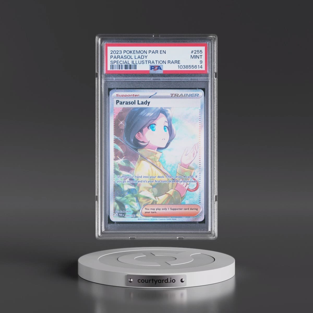 2023 Pokémon Par EN-Paradox Rift #255 Parasol Lady - Special Illustration Rare (PSA 9 MINT)
