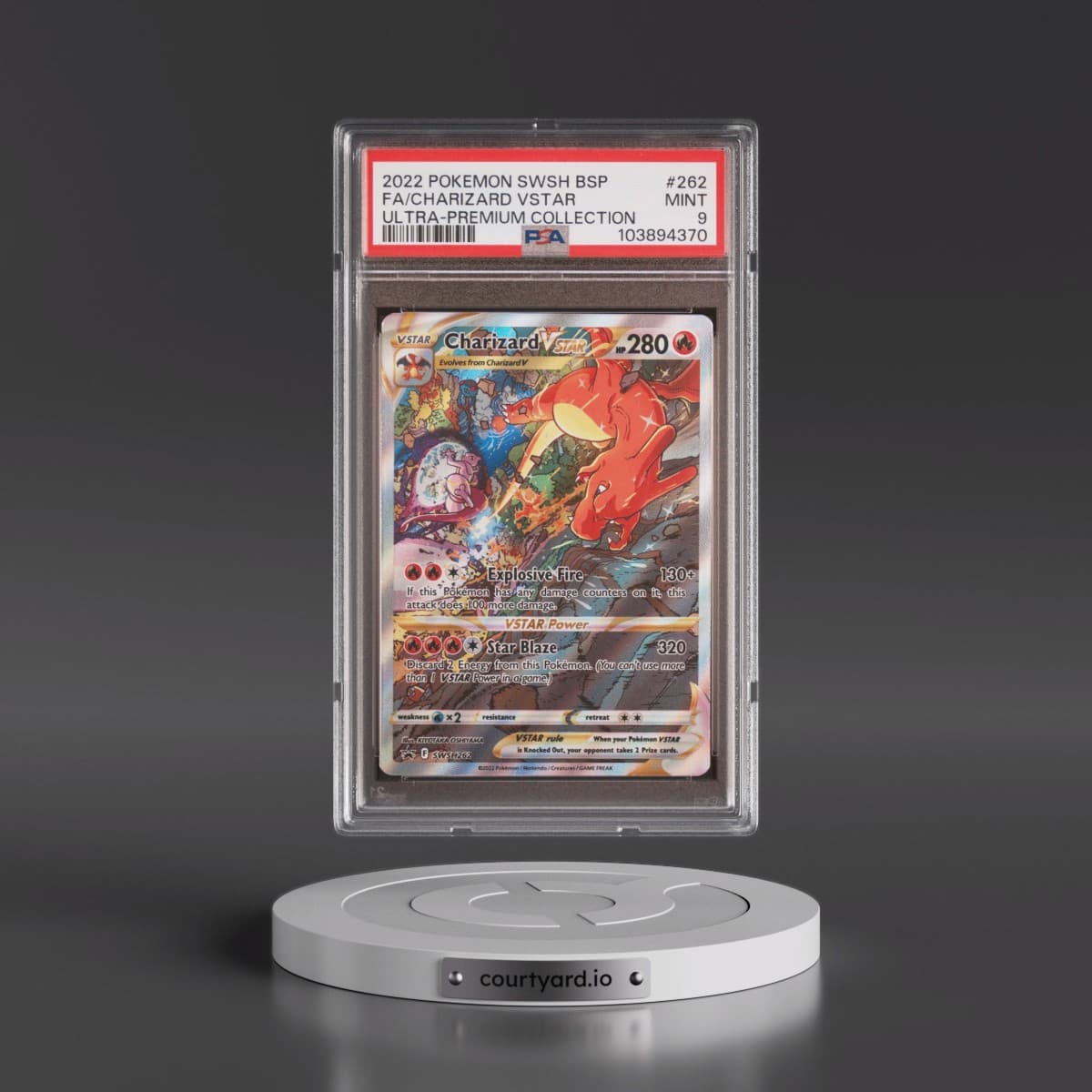 2022 Pokémon Swsh Black Star Promo #262 Charizard Vstar - Full Art Sword & Shield Ultra-Premium Collection-Charizard (PSA 9 MINT)