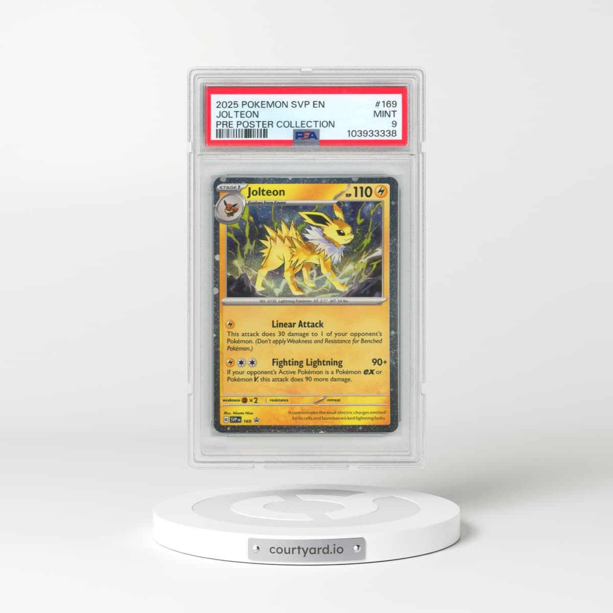2025 Pokémon Svp EN-SV Black Star Promo #169 Jolteon - Prismatic Evolutions Poster Collection (PSA 9 MINT)
