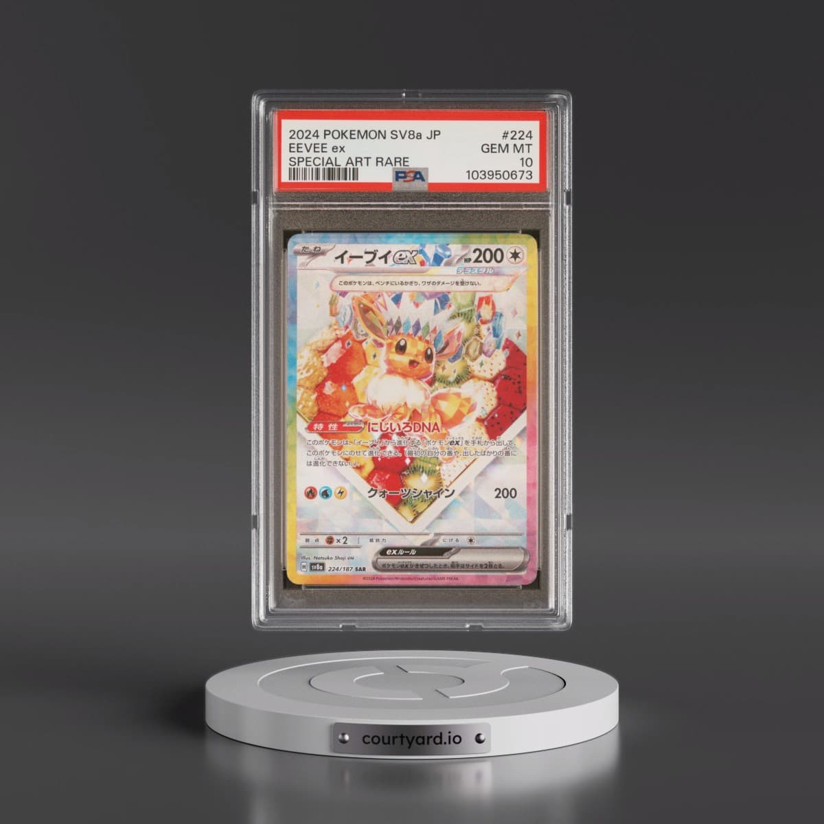 2024 Pokémon Sv8a-Terastal Fest EX #224 Eevee EX - Holo Special Art Rare (PSA 10 GEM MINT)