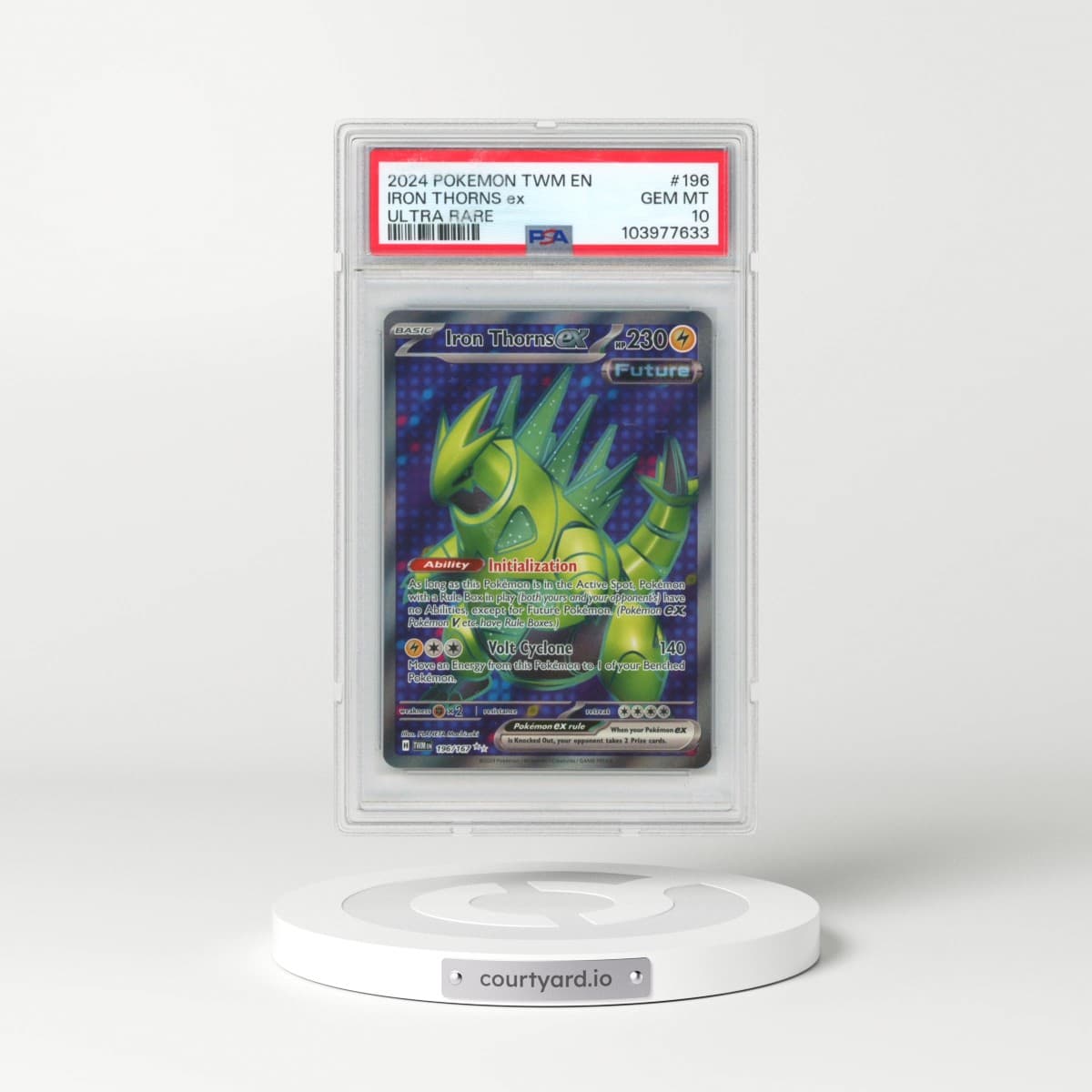2024 Pokémon Twm EN-Twilight Masquerade #196 Iron Thorns EX - Holo Ultra Rare (PSA 10 GEM MINT)