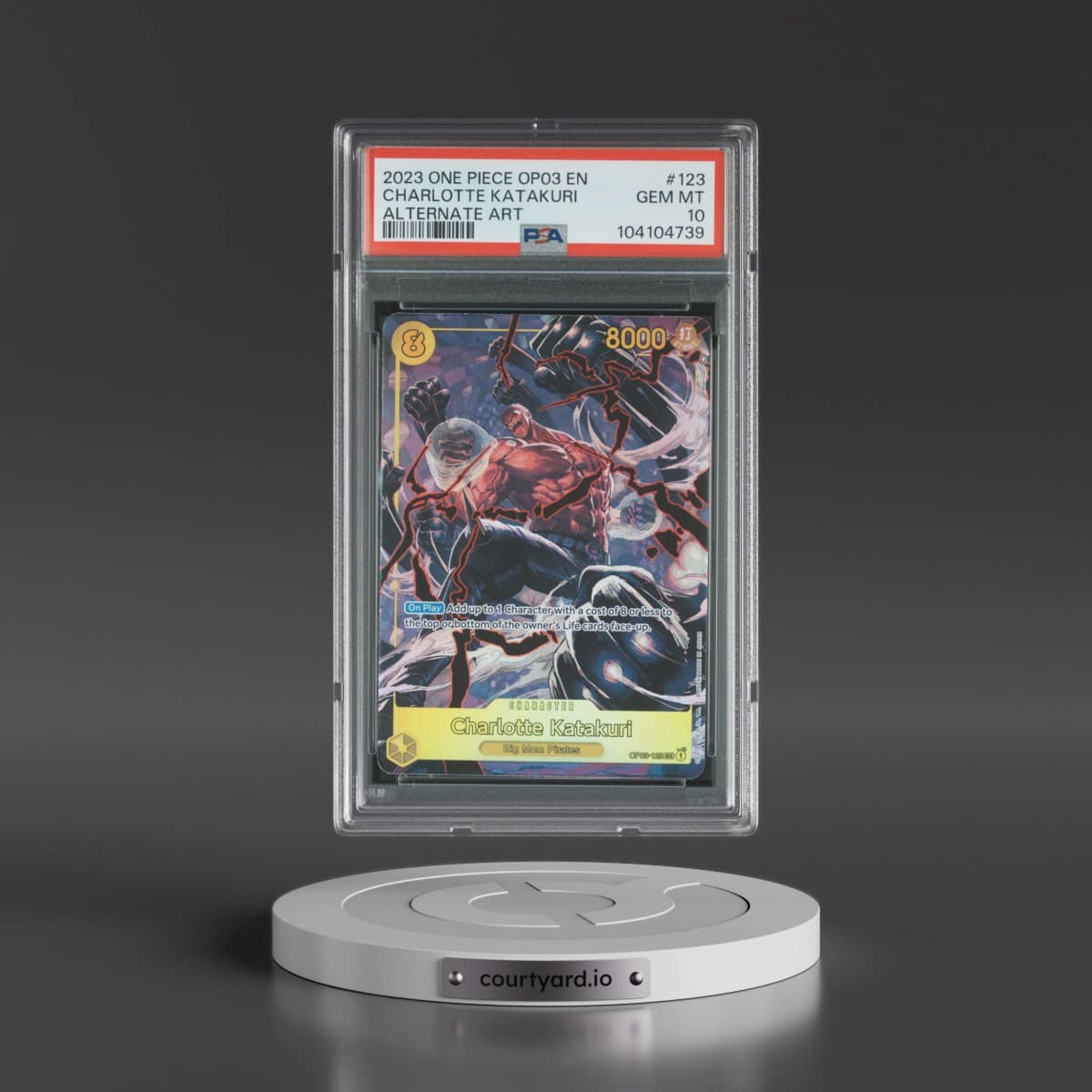 2023 One Piece OP03-Pillars of Strength #123 Charlotte Katakuri - Alternate Art (PSA 10 GEM MINT)