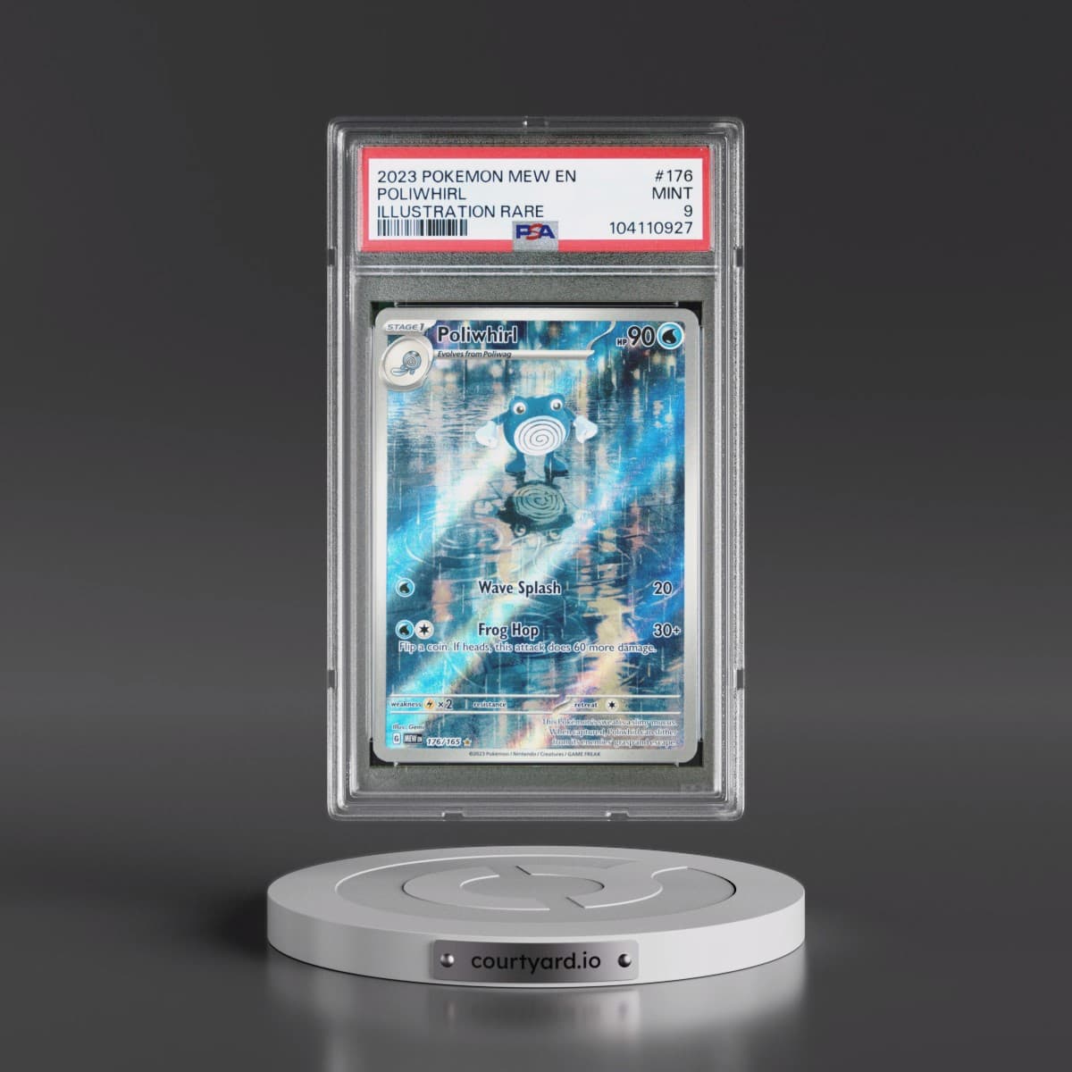 2023 Pokémon Mew EN-151 #176 Poliwhirl - Illustration Rare (PSA 9 MINT)