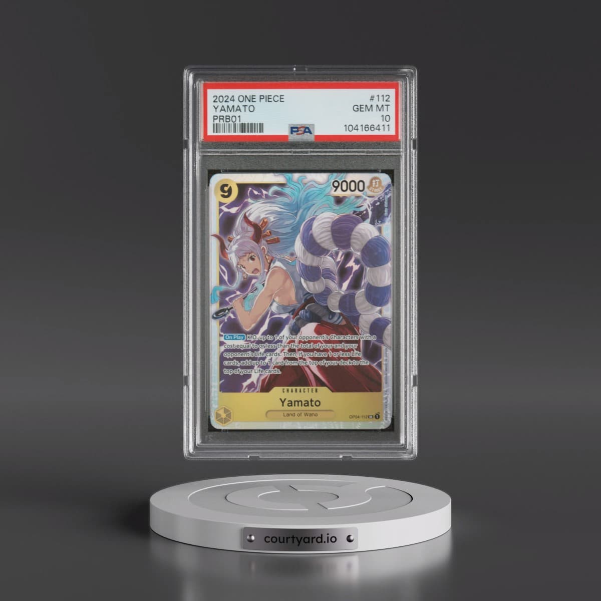 2024 One Piece PRB01-Premium Booster -One Piece Card the Best #112 Yamato (PSA 10 GEM MINT)
