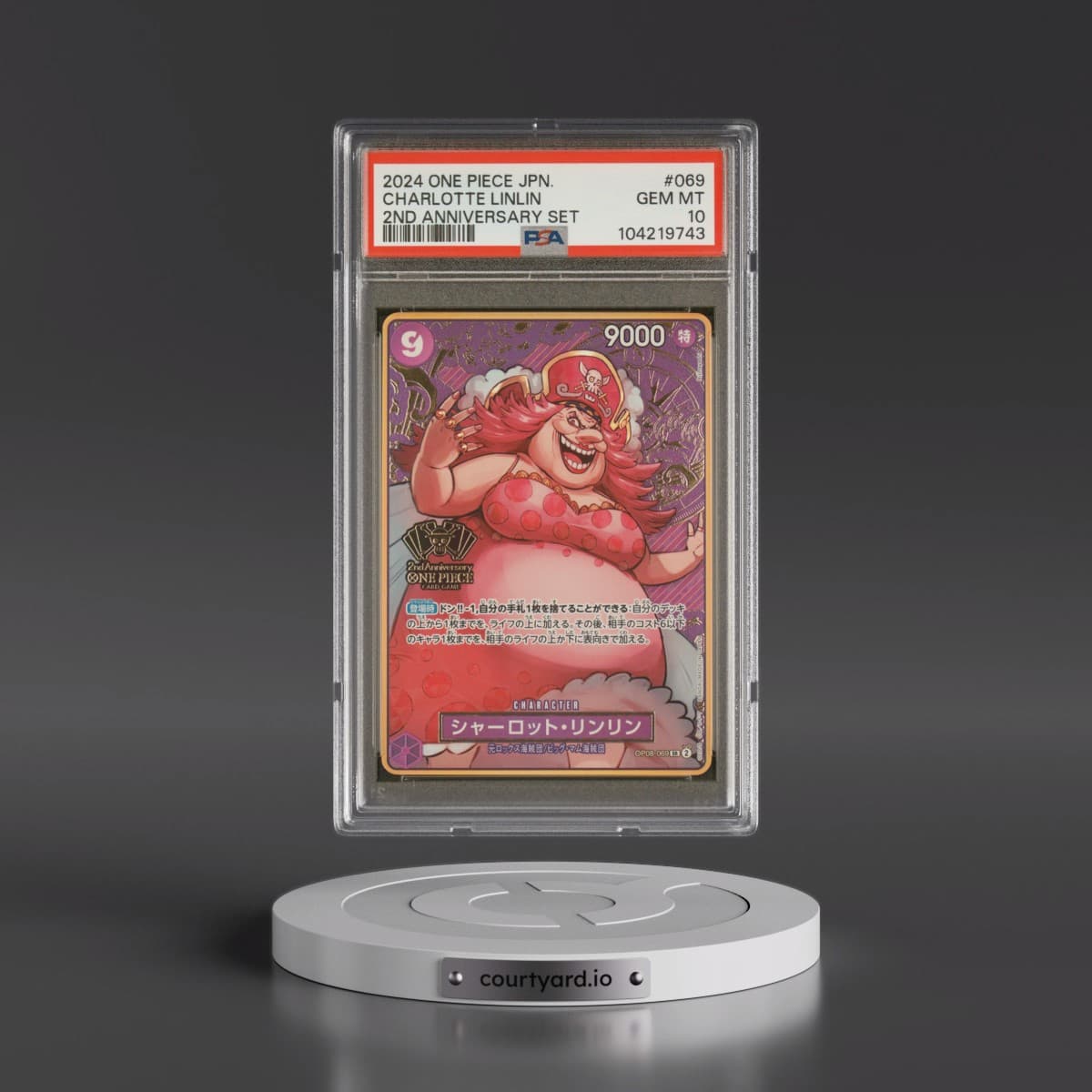 2024 One Piece Japanese 2nd Anniversary Set #069 Charlotte Linlin (PSA 10 GEM MINT)