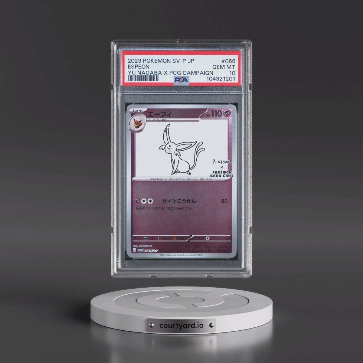 2023 Pokémon SV-P Promo #066 Espeon - YU Nagaba X Pokemon Card Game Campaign (PSA 10 GEM MINT)