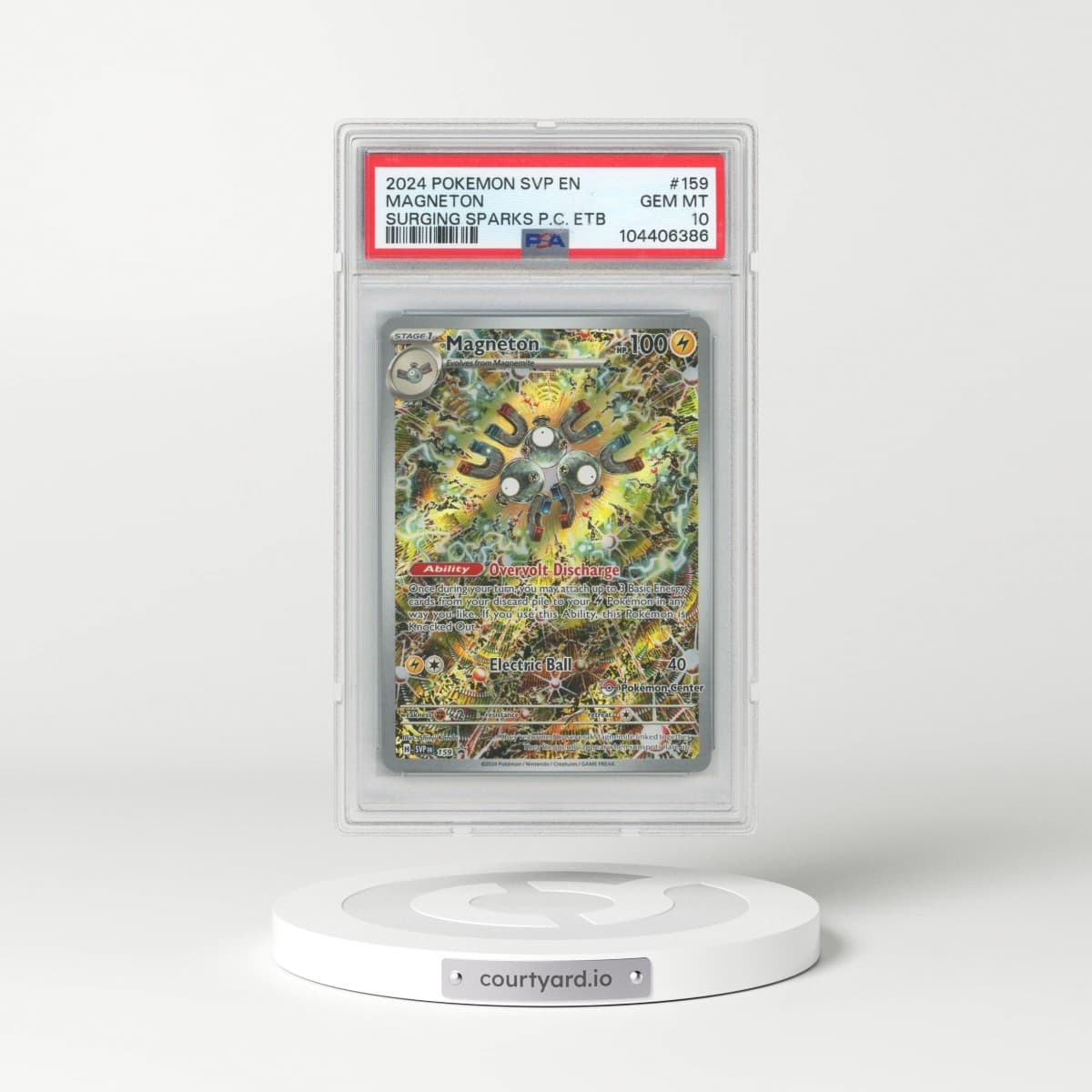2024 Pokémon Svp EN-SV Black Star Promo #159 Magneton - Surging Sparks Pokemon Center Elite Trainer Box (PSA 10 GEM MINT)
