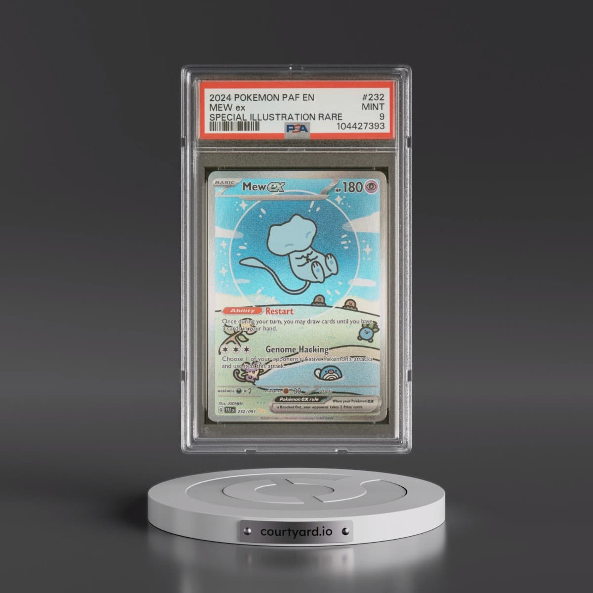 2024 Pokémon Paf EN-Paldean Fates #232 Mew EX - Holo Special Illustration Rare (PSA 9 MINT)