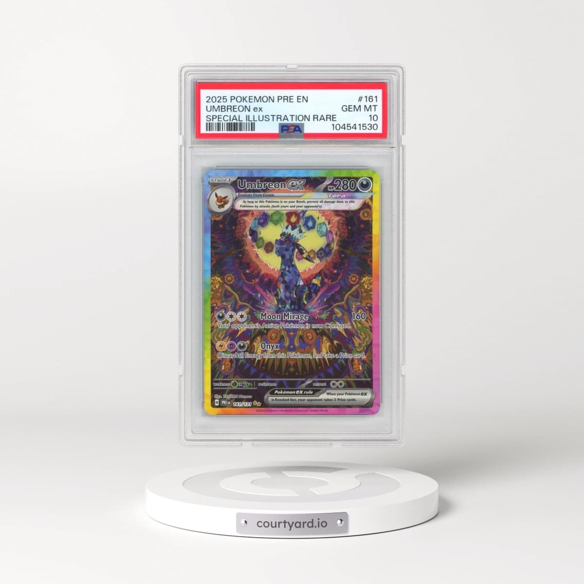 2025 Pokémon Pre EN-Prismatic Evolutions #161 Umbreon EX - Holo Special Illustration Rare (PSA 10 GEM MINT)