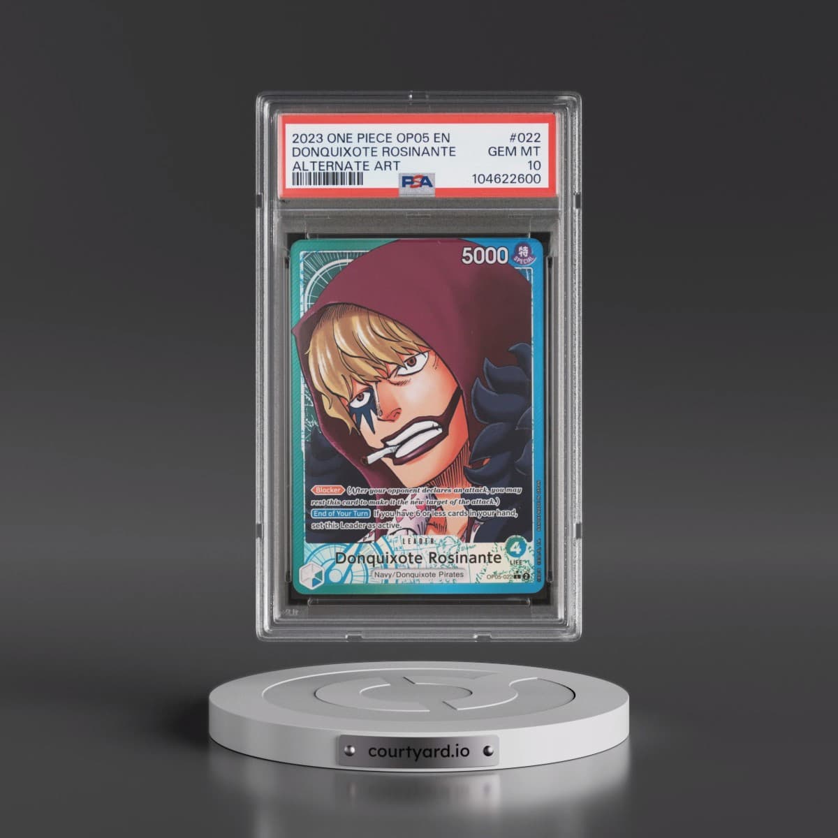 2023 One Piece Awakening of the New Era #022 Donquixote Rosinante - Alternate Art (PSA 10 GEM MINT)
