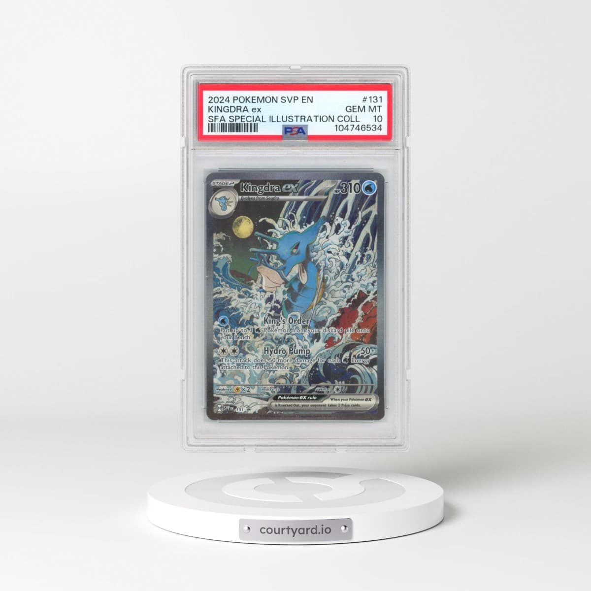 2024 Pokémon Svp EN-SV Black Star Promo #131 Kingdra EX - Holo Shrouded Fable Special Illustration Collection (PSA 10 GEM MINT)